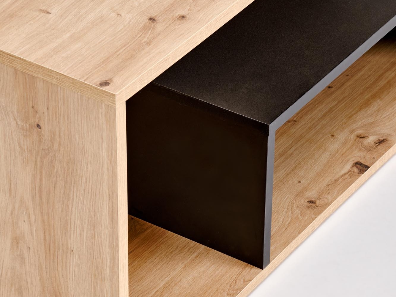 Table basse Houston 1991 (Noir + Chêne Artisan)