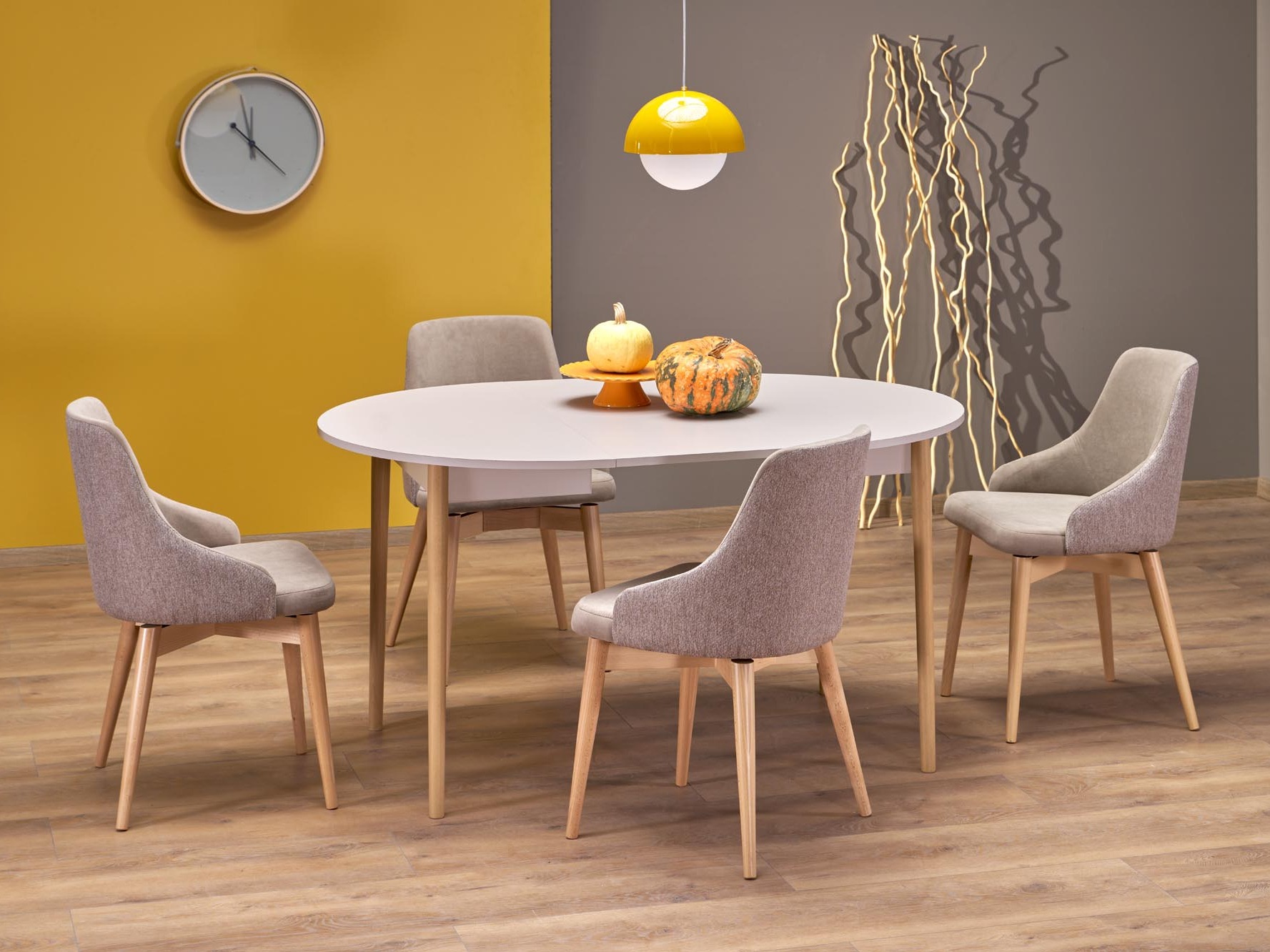 Table Houston 1990 (Clair bois + Cachemire)