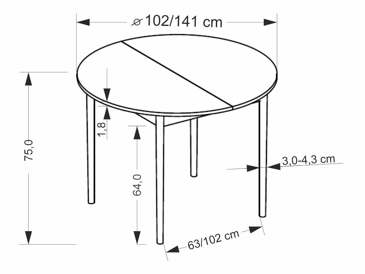 Table Houston 1990 (Clair bois + Cachemire)