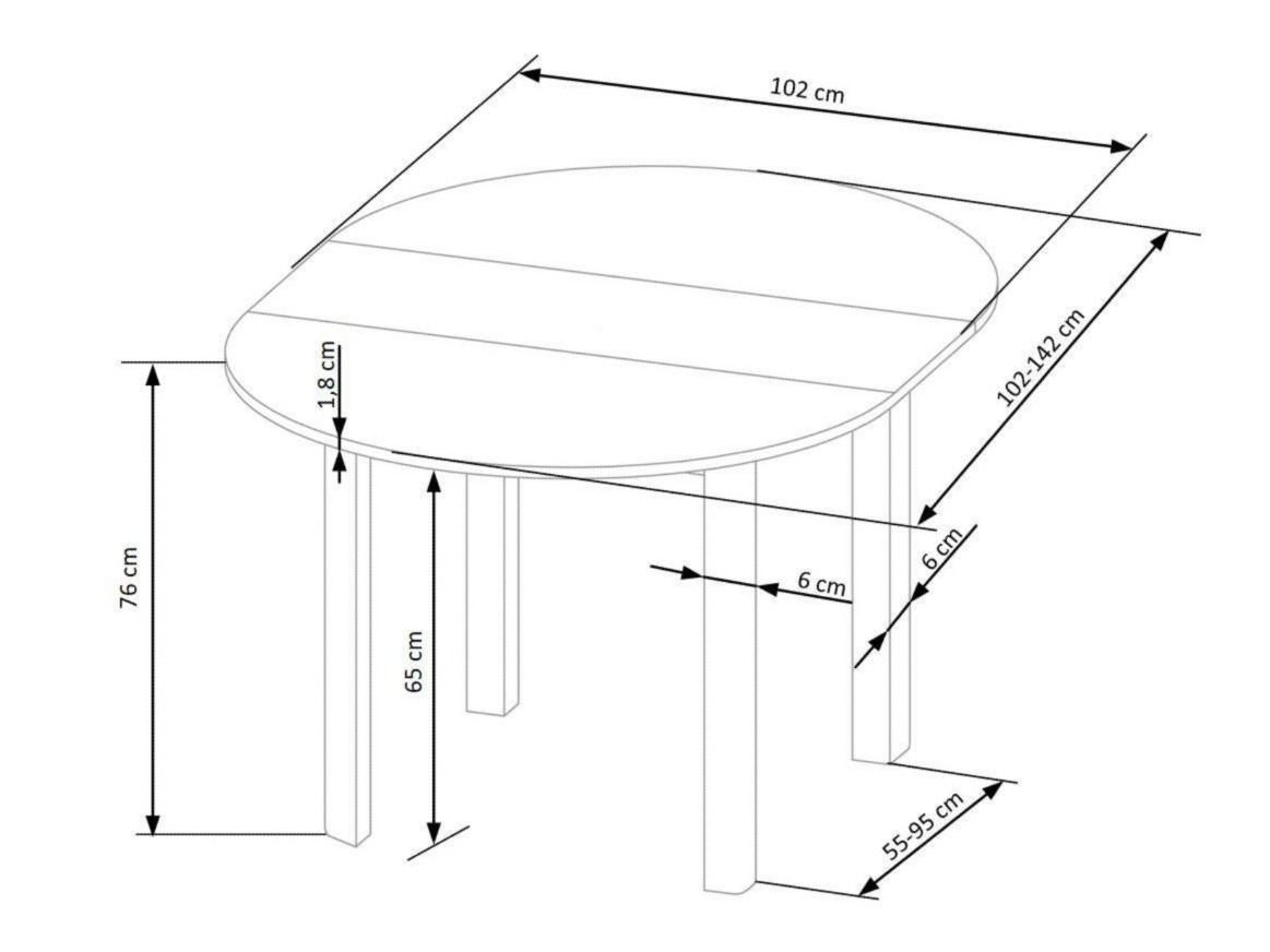 Table Houston 961 (Cachemire + Noir)