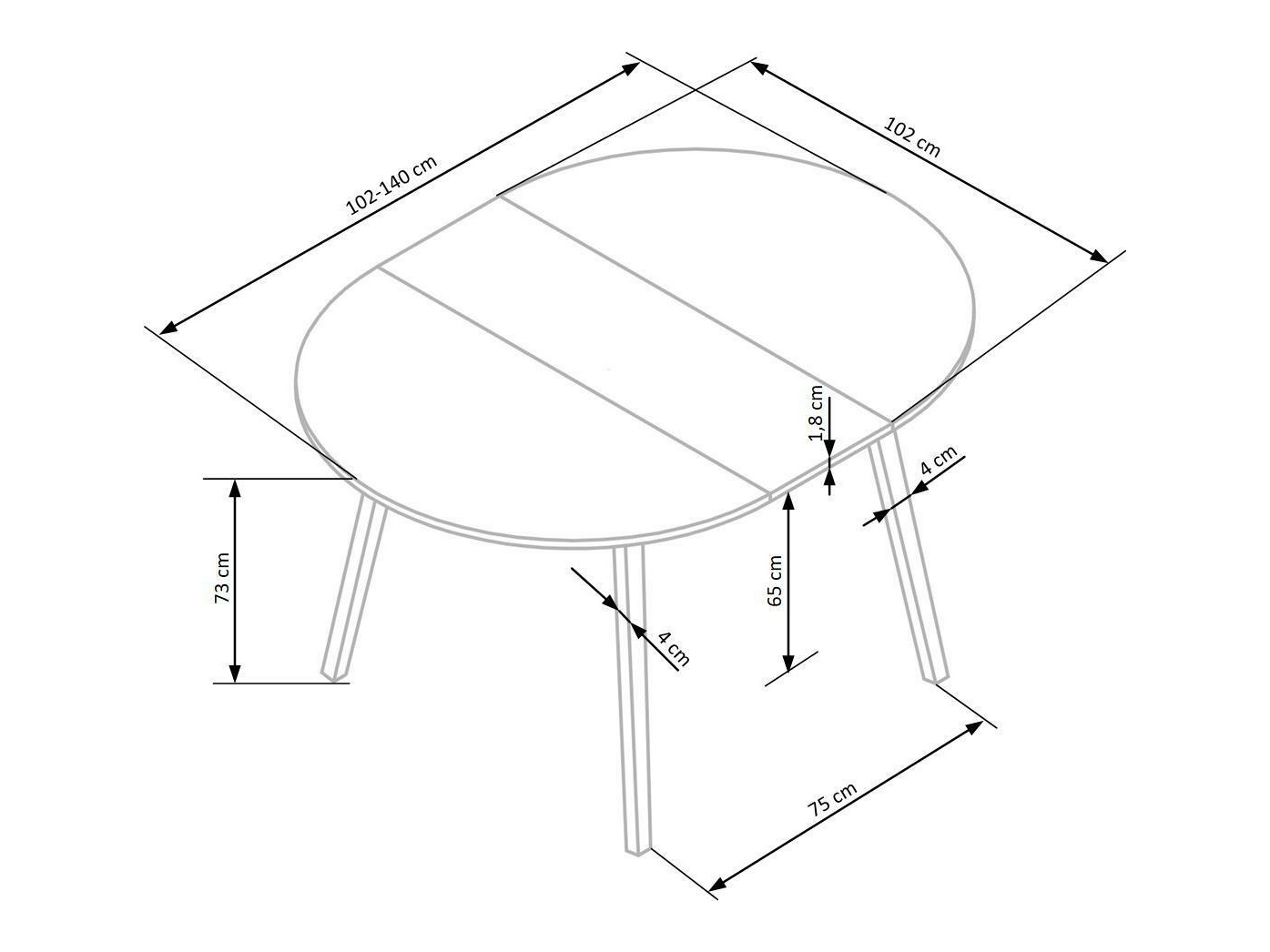 Table Houston 981 (Cachemire + Clair bois)