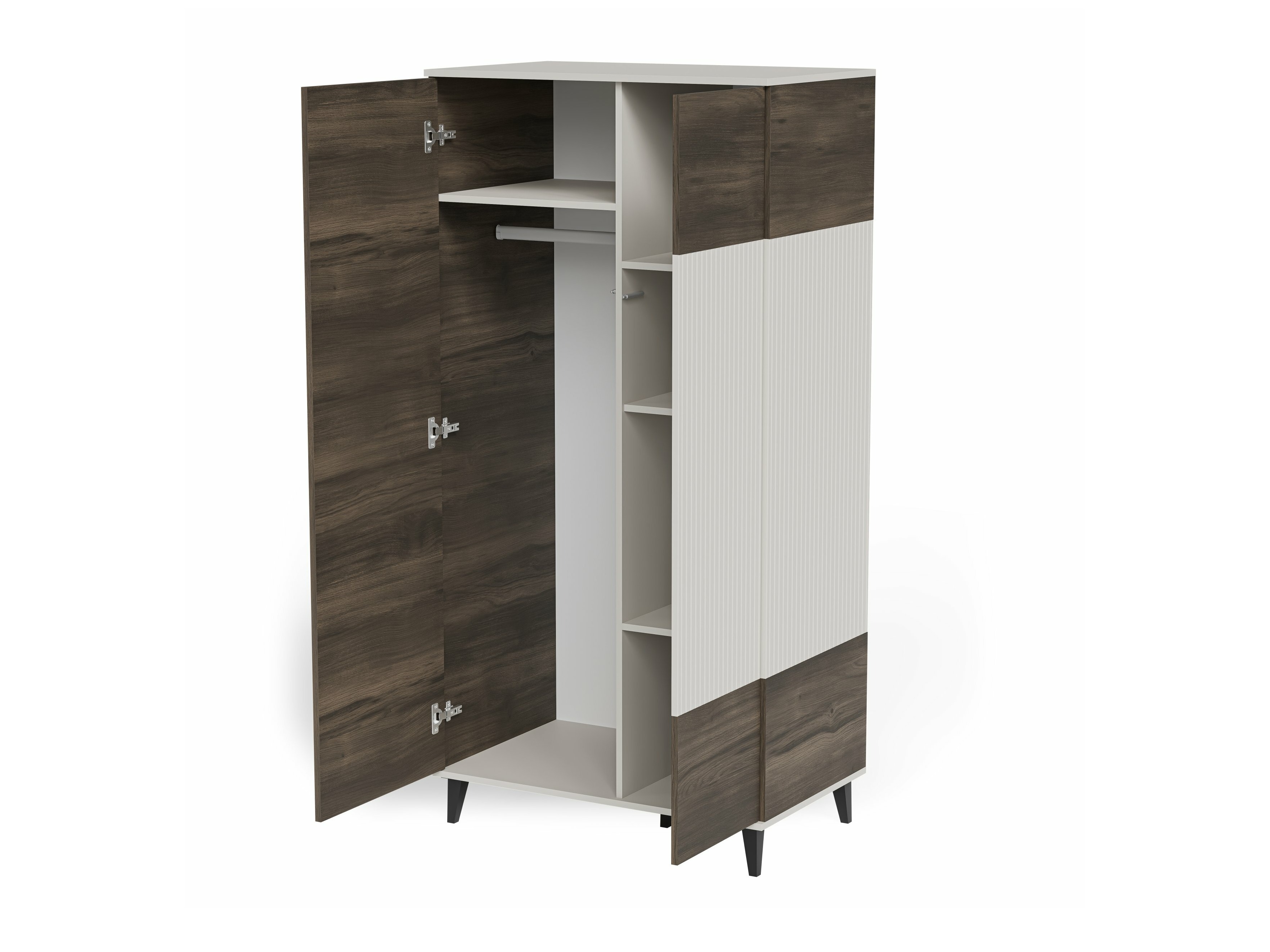 Armoire Luelia 113 (Noyer + Cachemire)