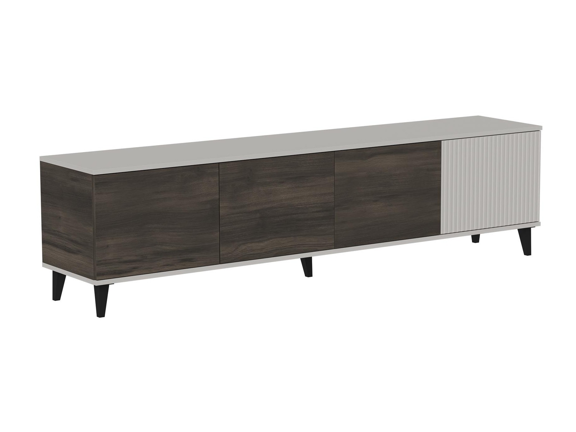 Meuble TV Luelia 114 (Noyer + Cachemire)