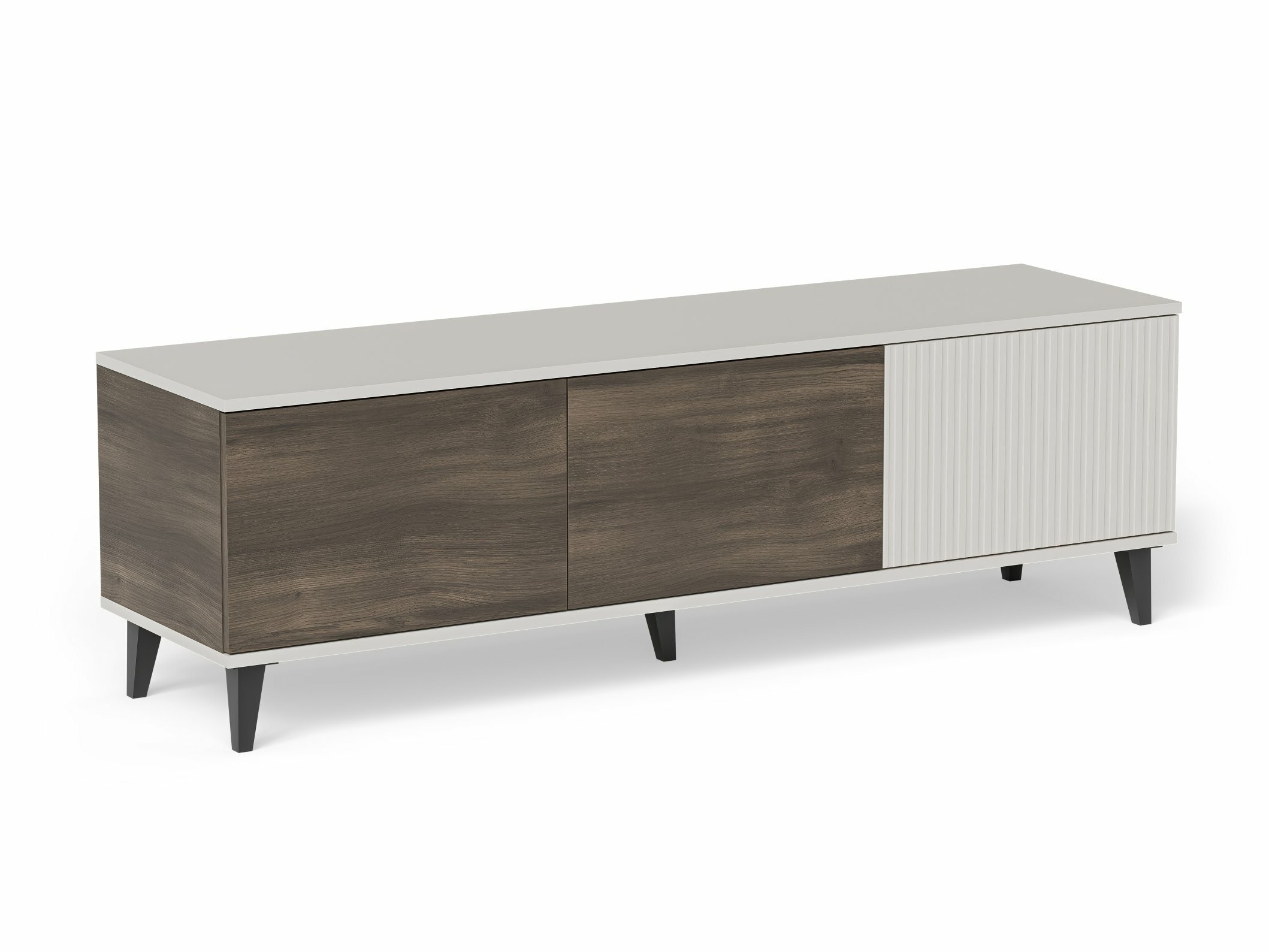 Meuble TV Luelia 116 (Noyer + Cachemire)