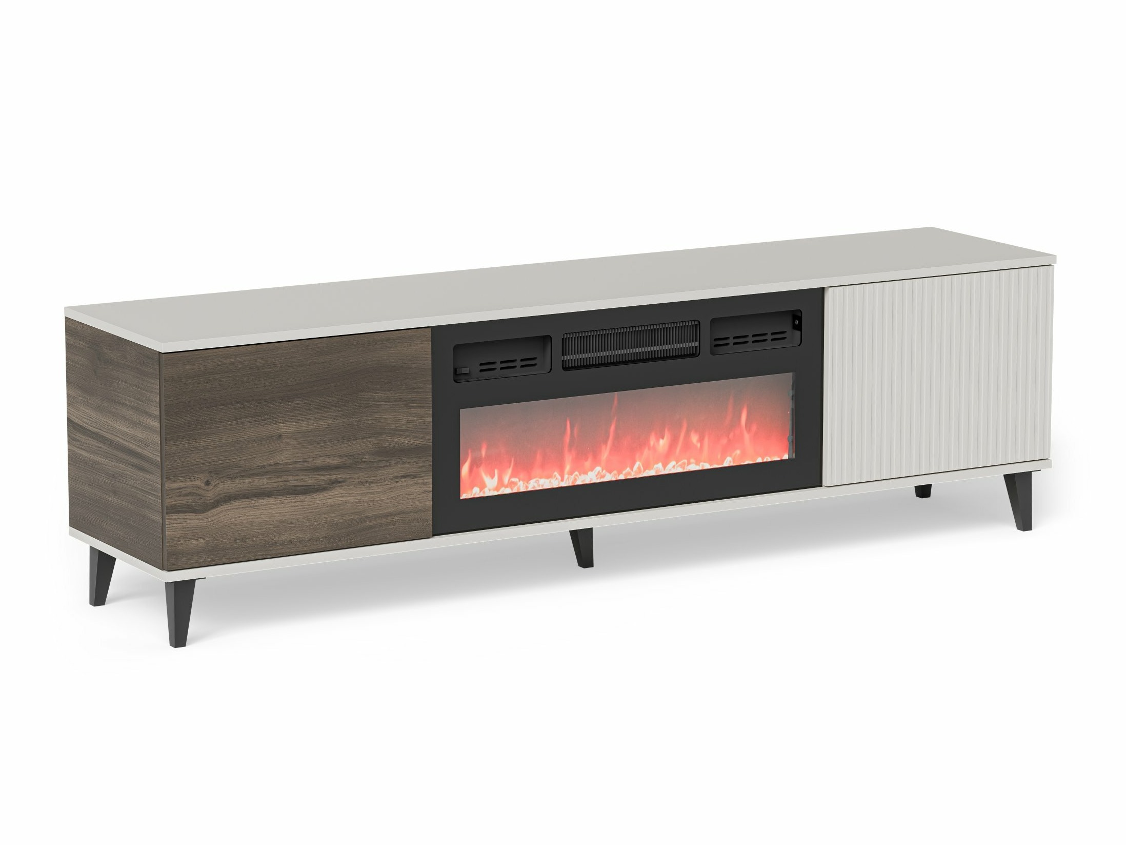 Meuble TV Luelia 121 (Noyer + Cachemire)