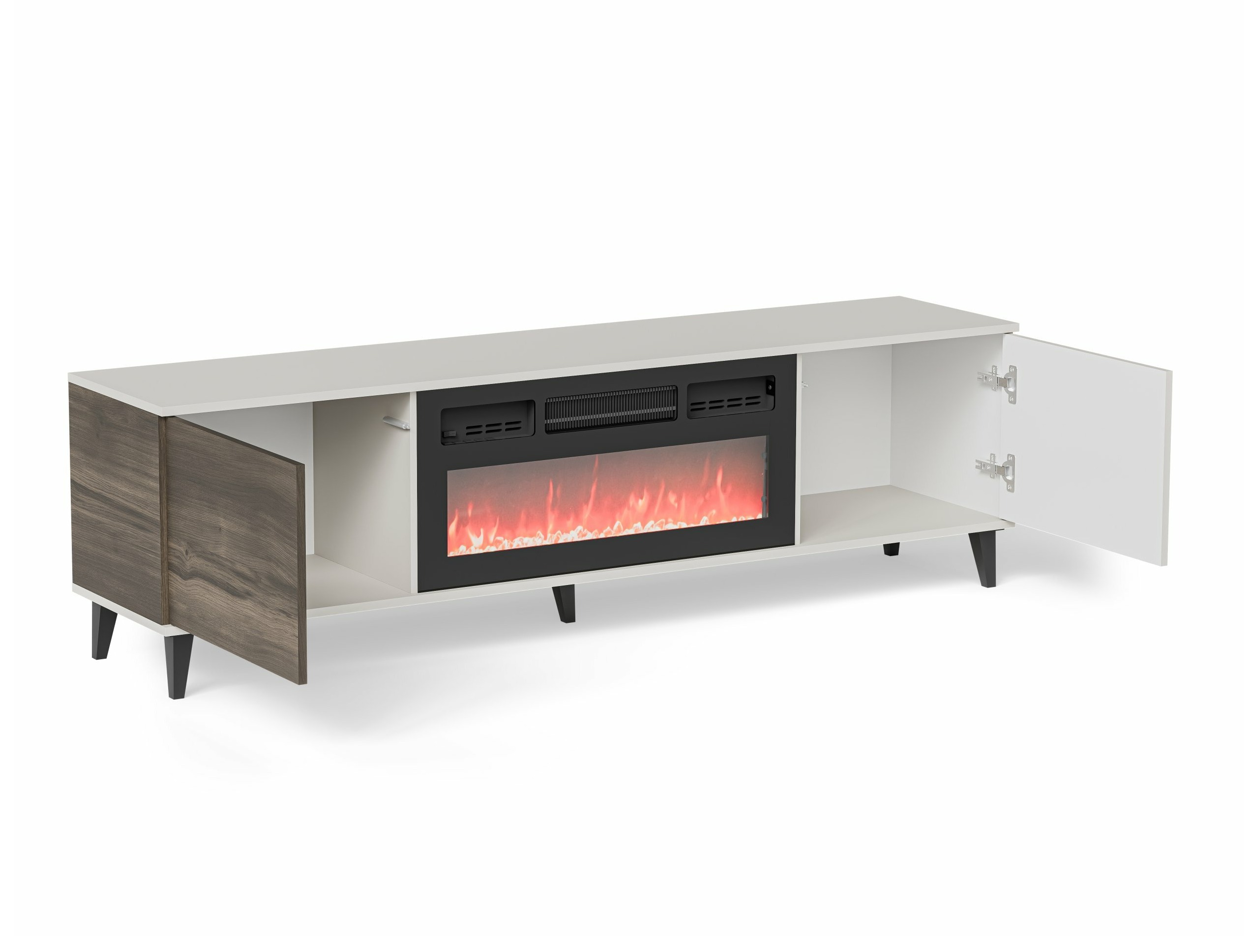 Meuble TV Luelia 121 (Noyer + Cachemire)