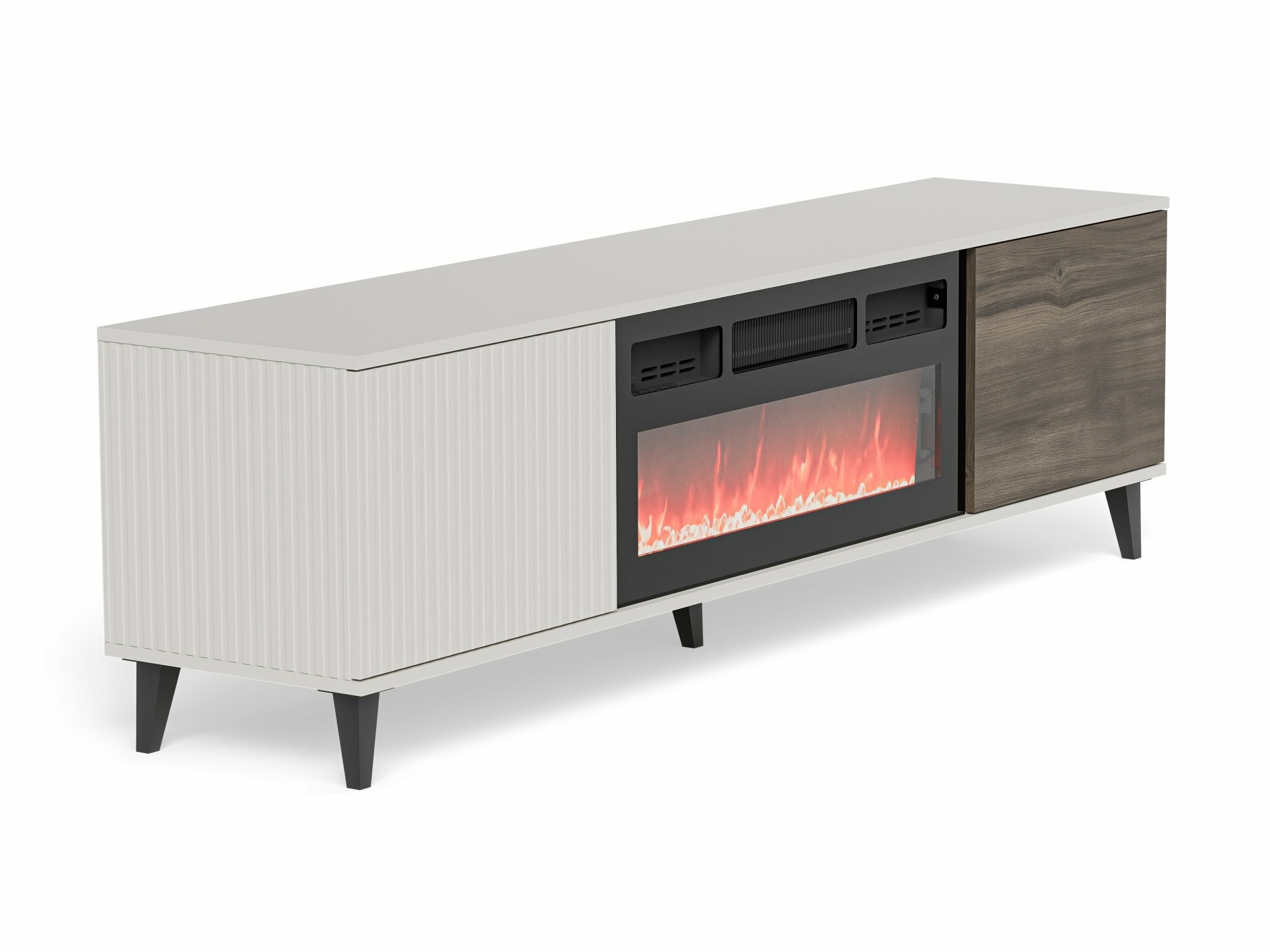 Meuble TV Luelia 121 (Noyer + Cachemire)