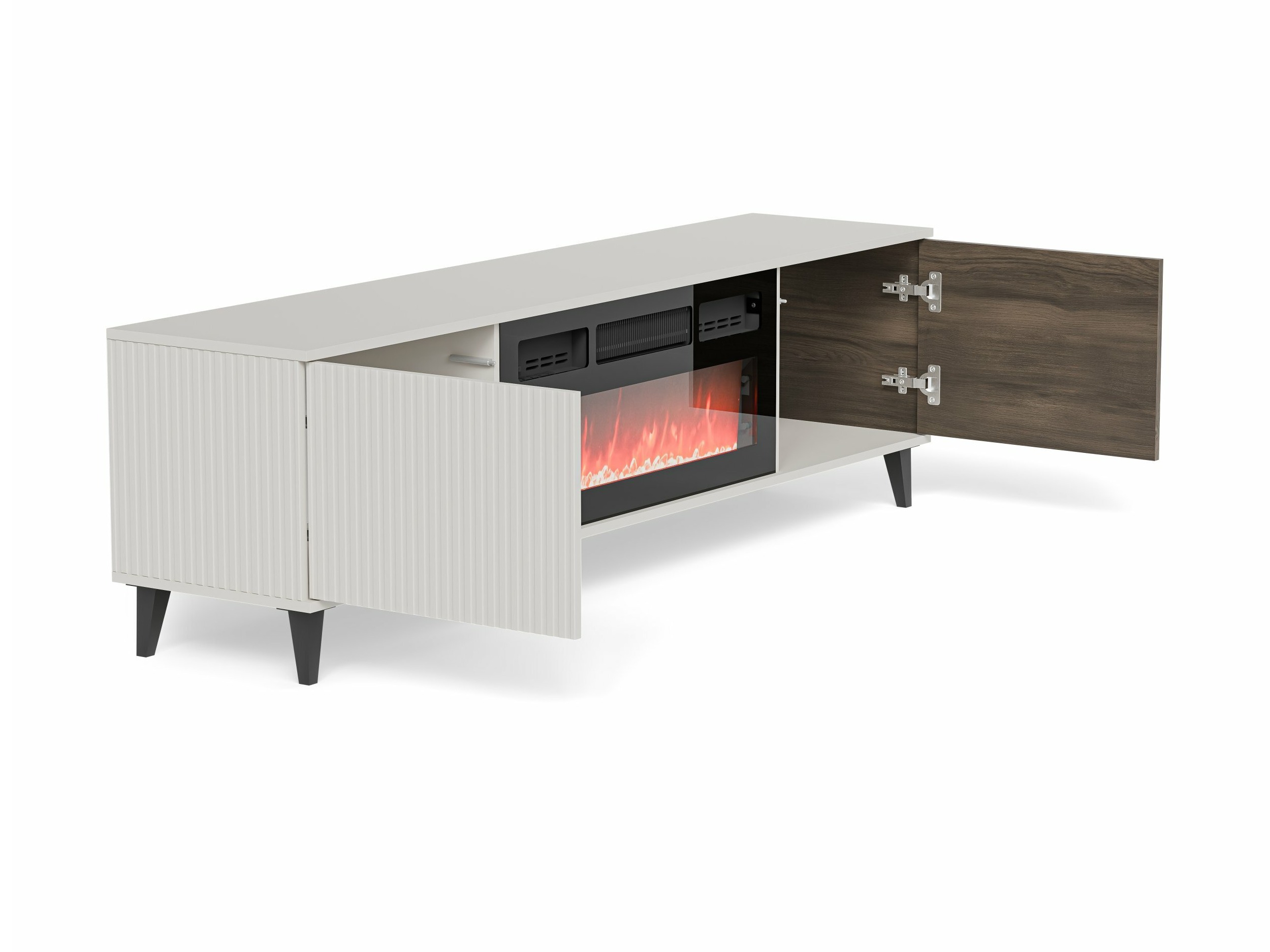 Meuble TV Luelia 121 (Noyer + Cachemire)