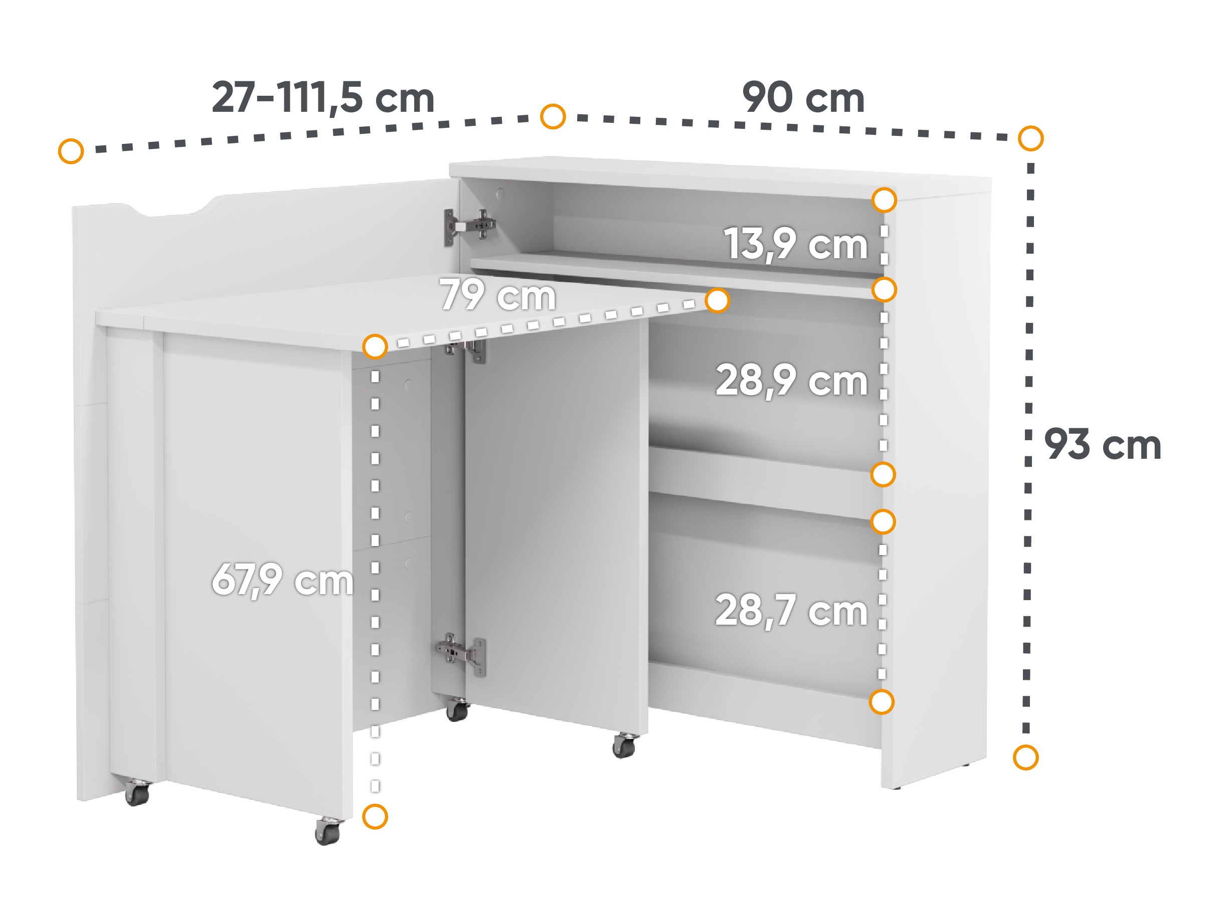 Bureau d'angle Concept Lenart II (Cachemire)