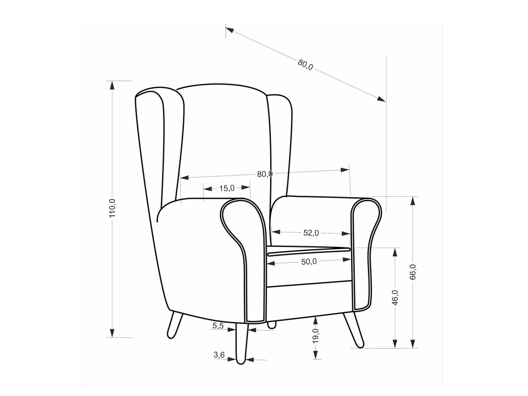 Fauteuil Houston 1929 (Gris)