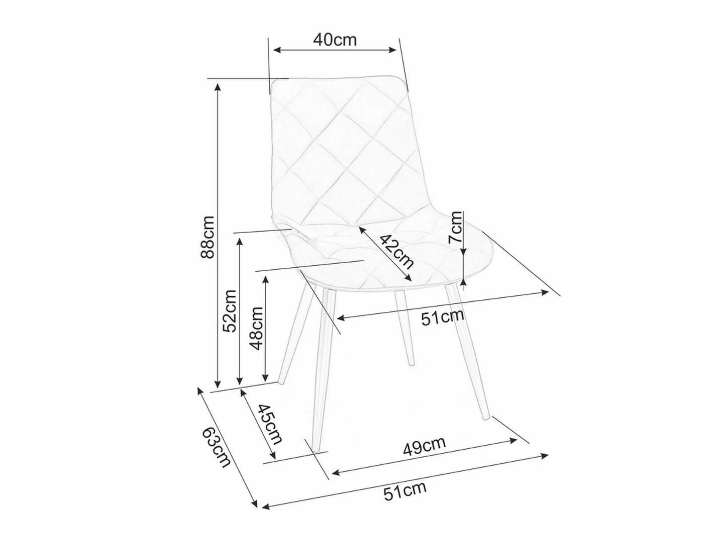 Chaise Detroit 836 (Noir)