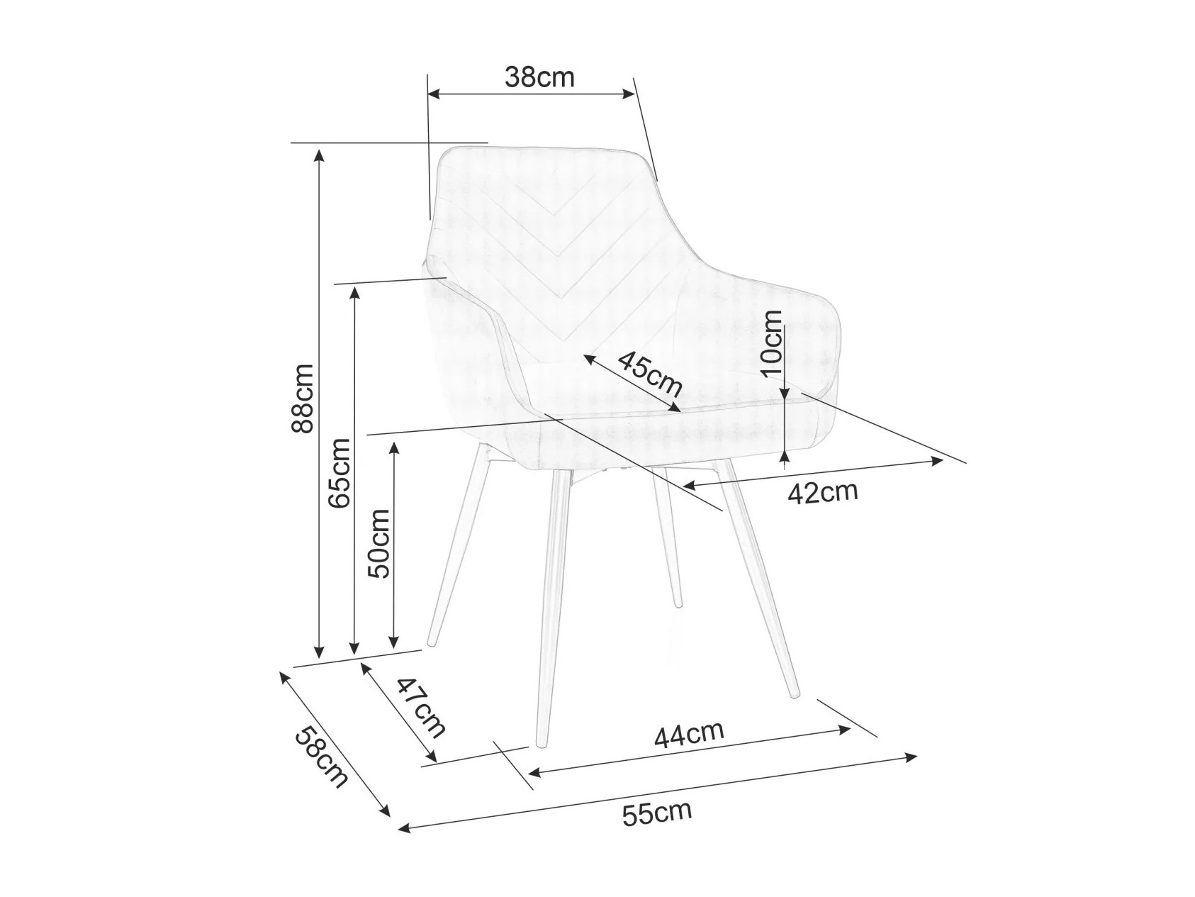 Chaise Detroit 845 (Noir)