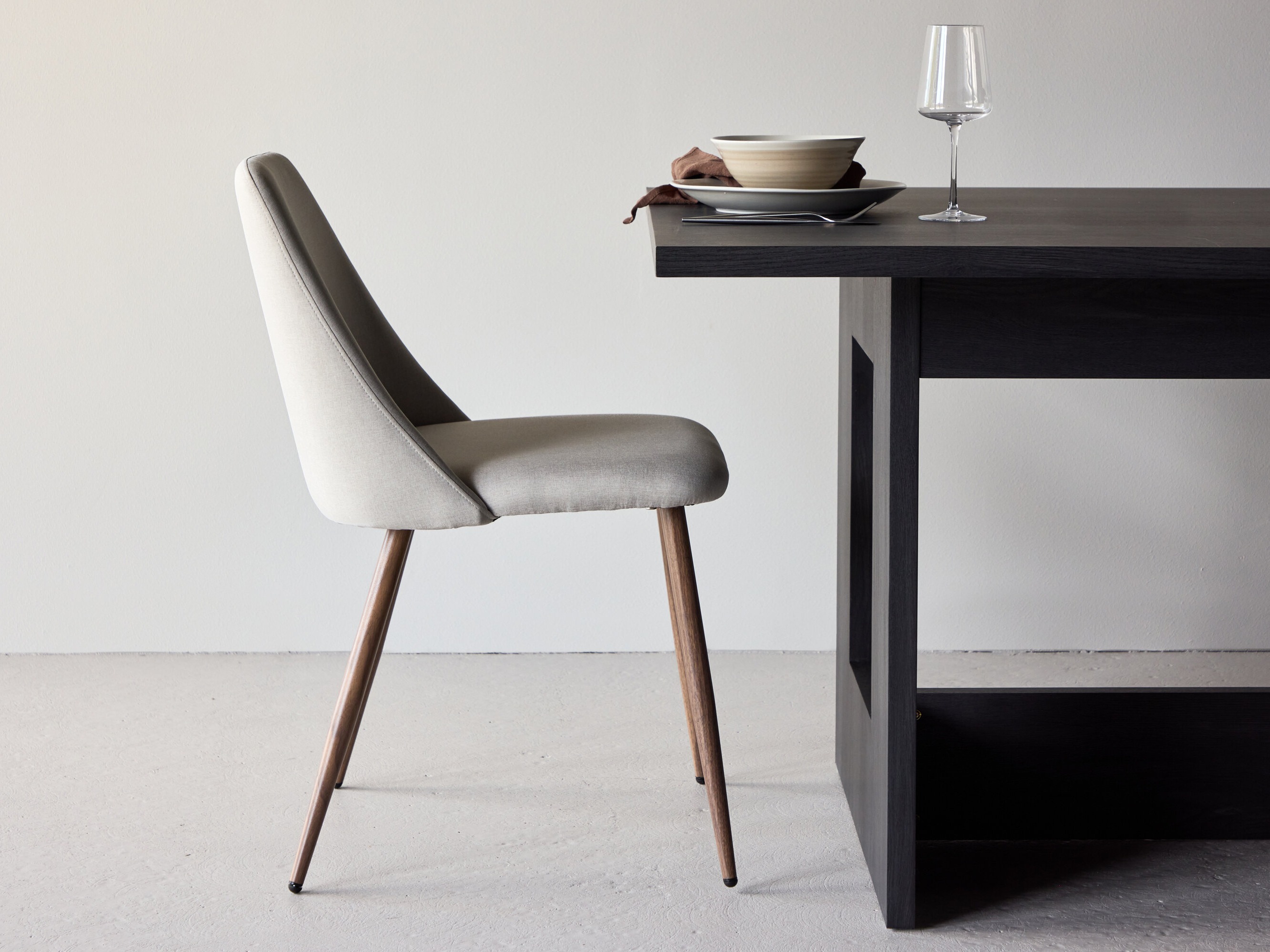 Chaise Dallas 3886 (Blanc + Marron)