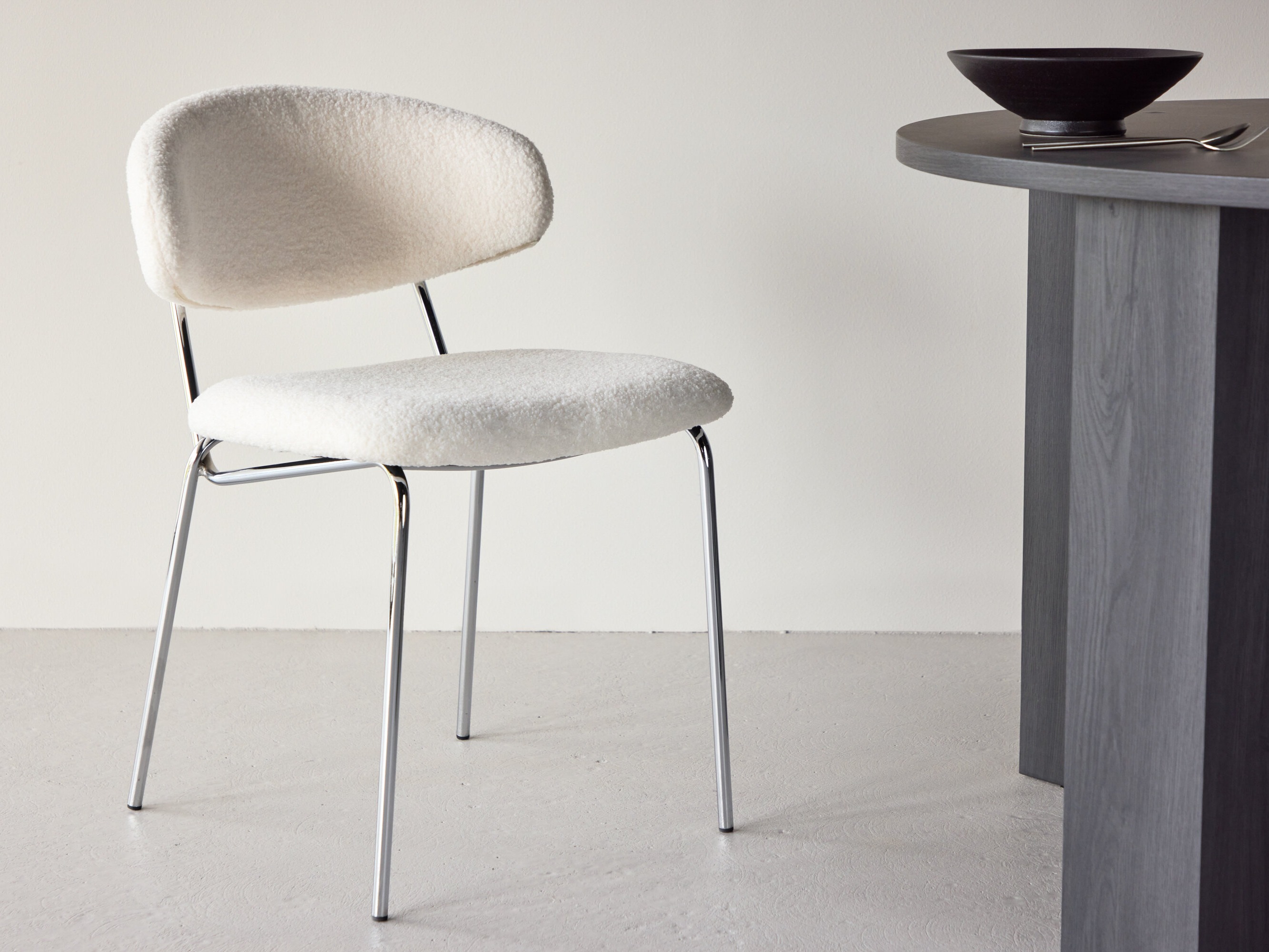 Chaise Dallas 4533 (Blanc + Argent)