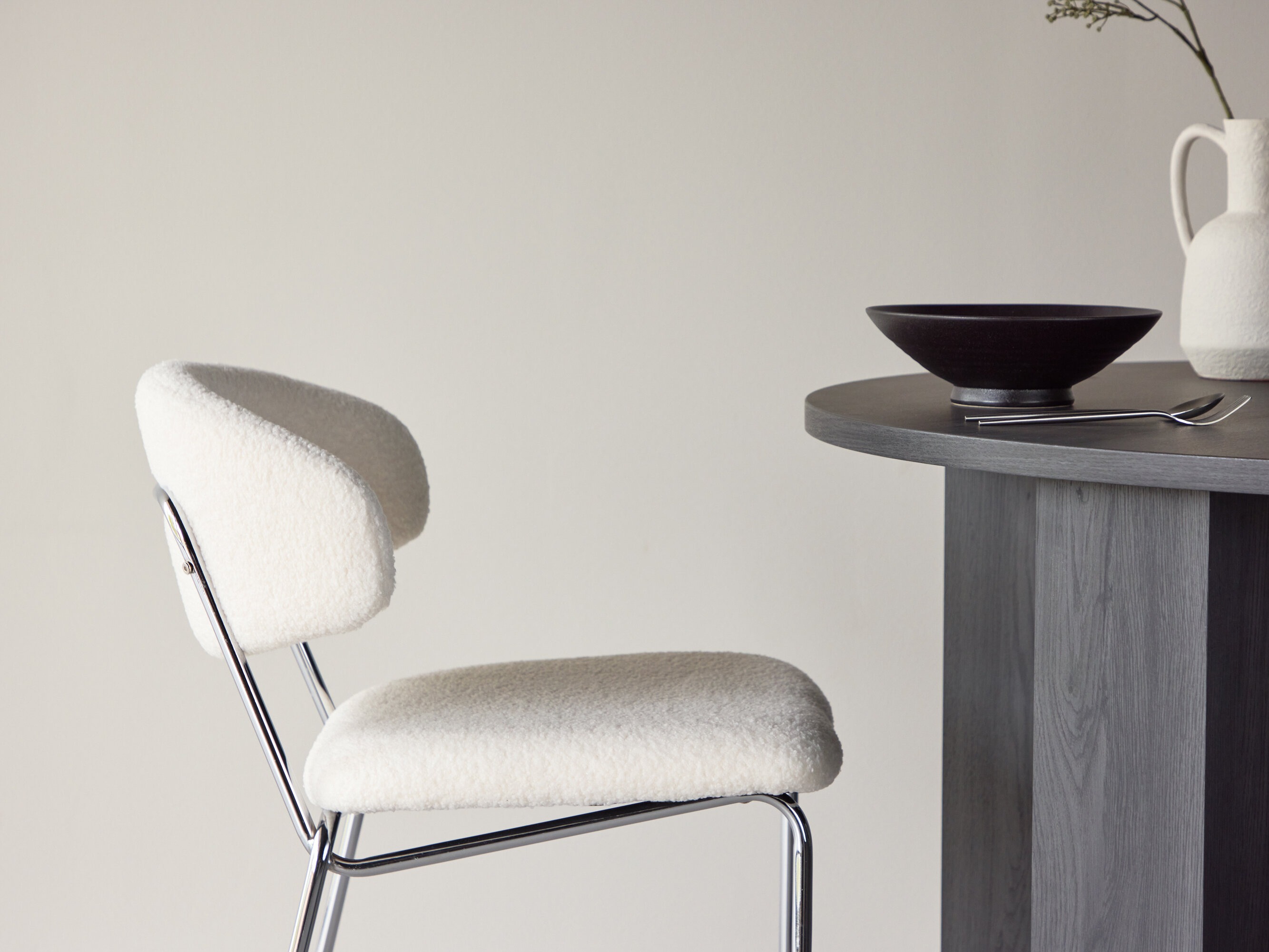Chaise Dallas 4533 (Blanc + Argent)