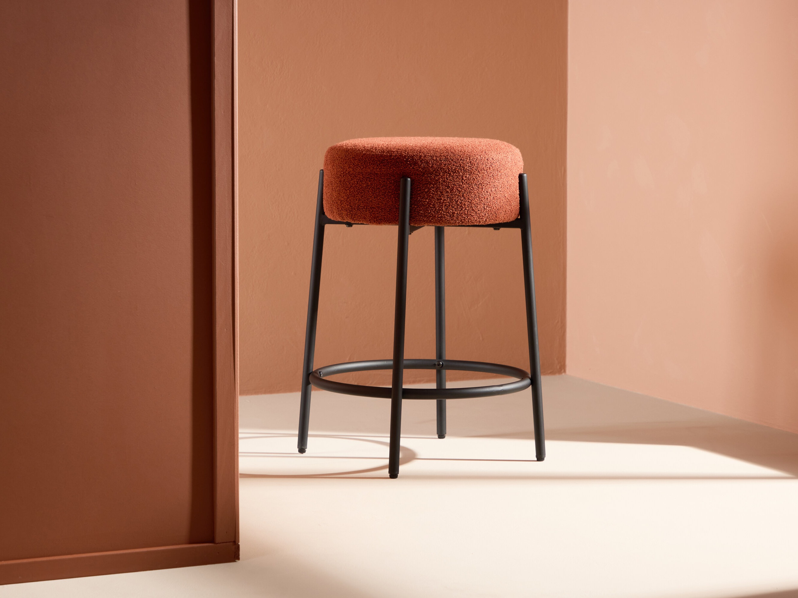 Chaise de bar Dallas 4891 (Noir + Rouge)