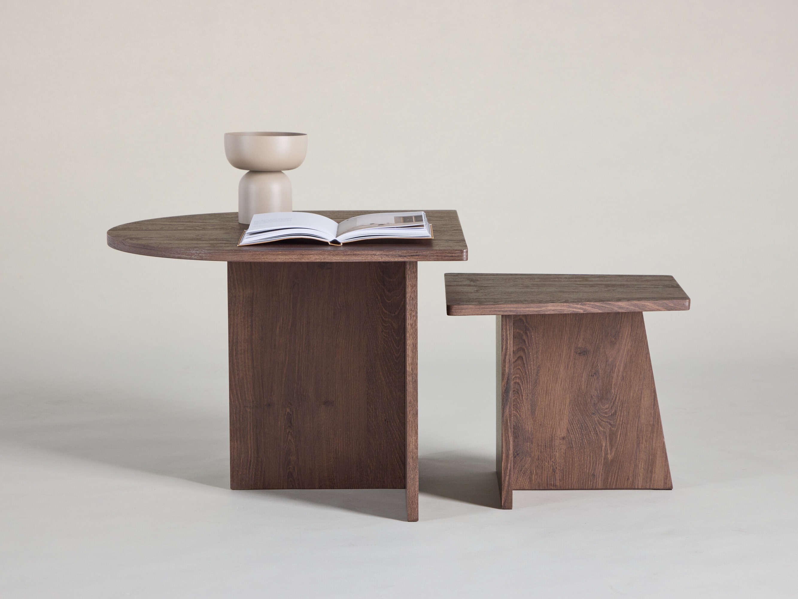 Ensemble tables basses Dallas 4880 (Brun foncé)