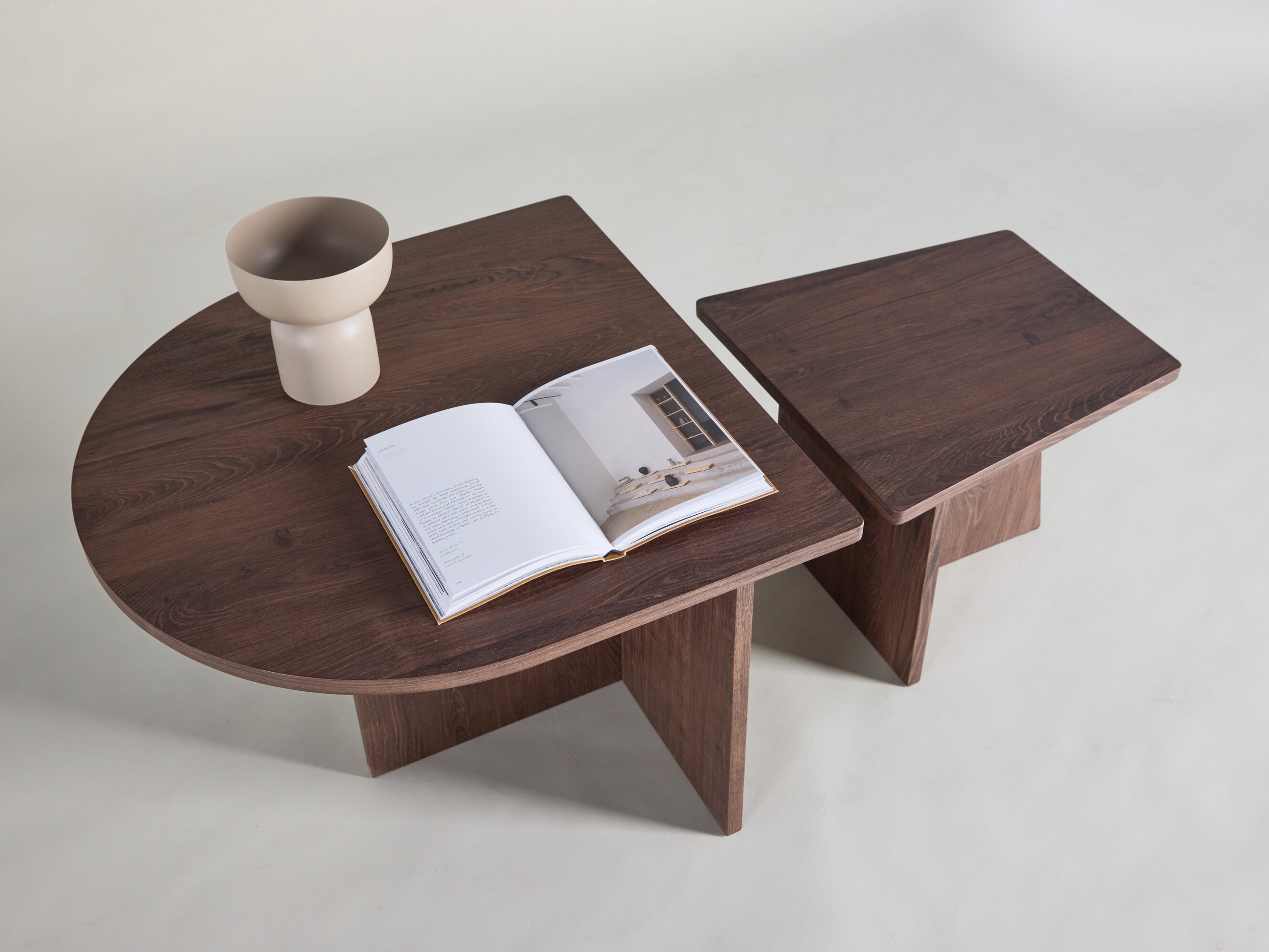 Ensemble tables basses Dallas 4880 (Brun foncé)