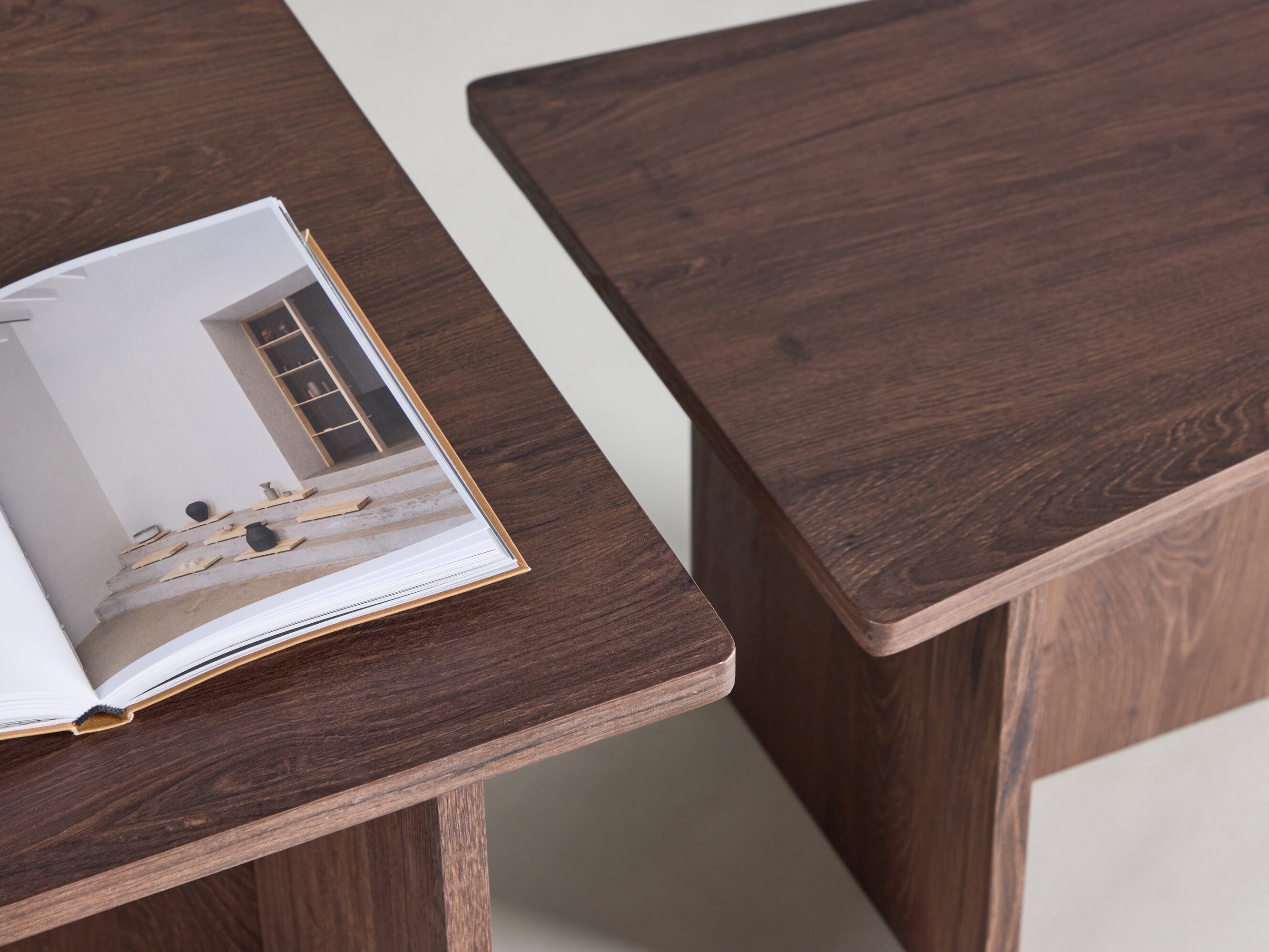 Ensemble tables basses Dallas 4880 (Brun foncé)