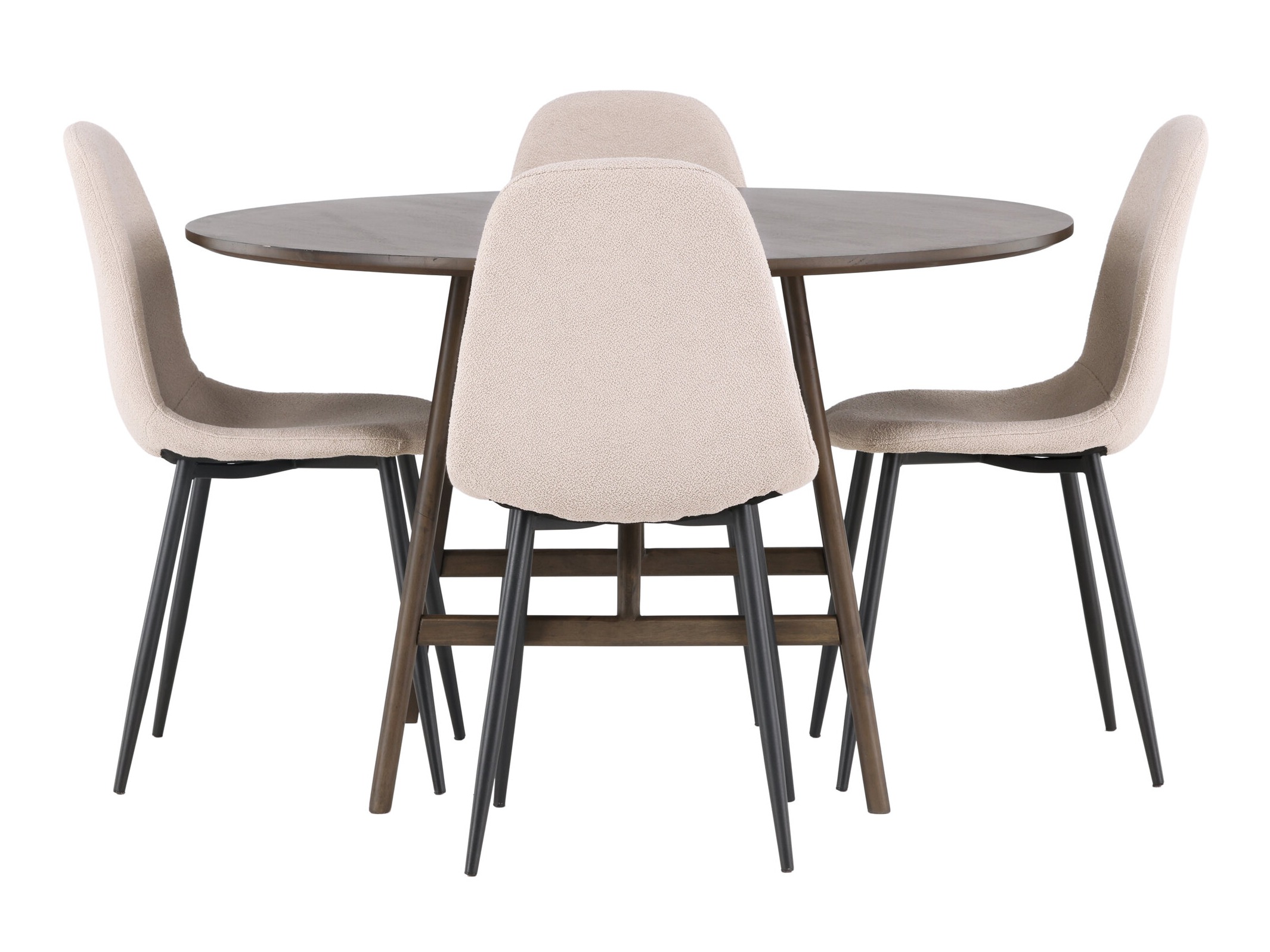Salle à manger complète Dallas 4887 (Noir + Beige)