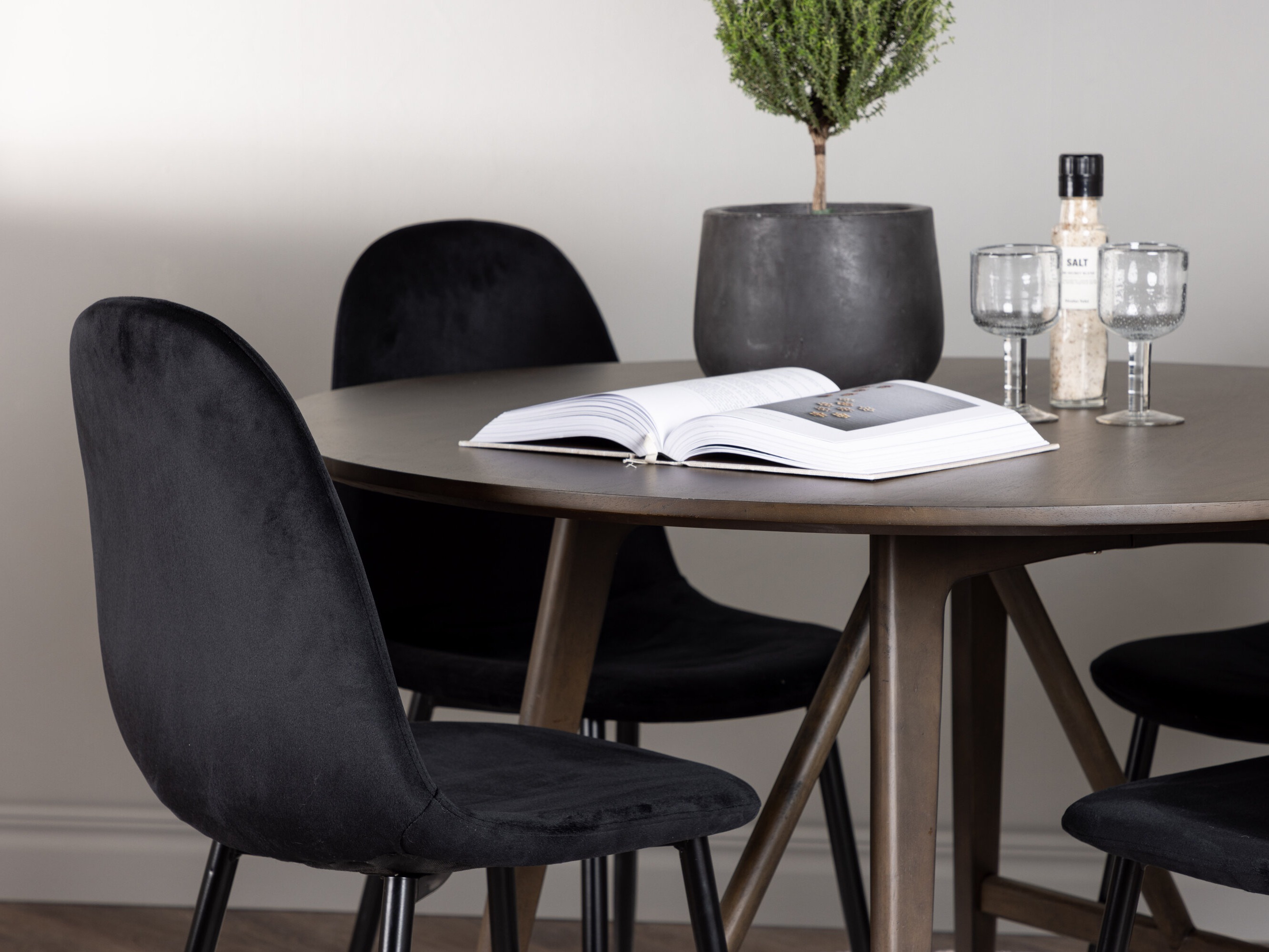 Salle à manger complète Dallas 4887 (Noir)
