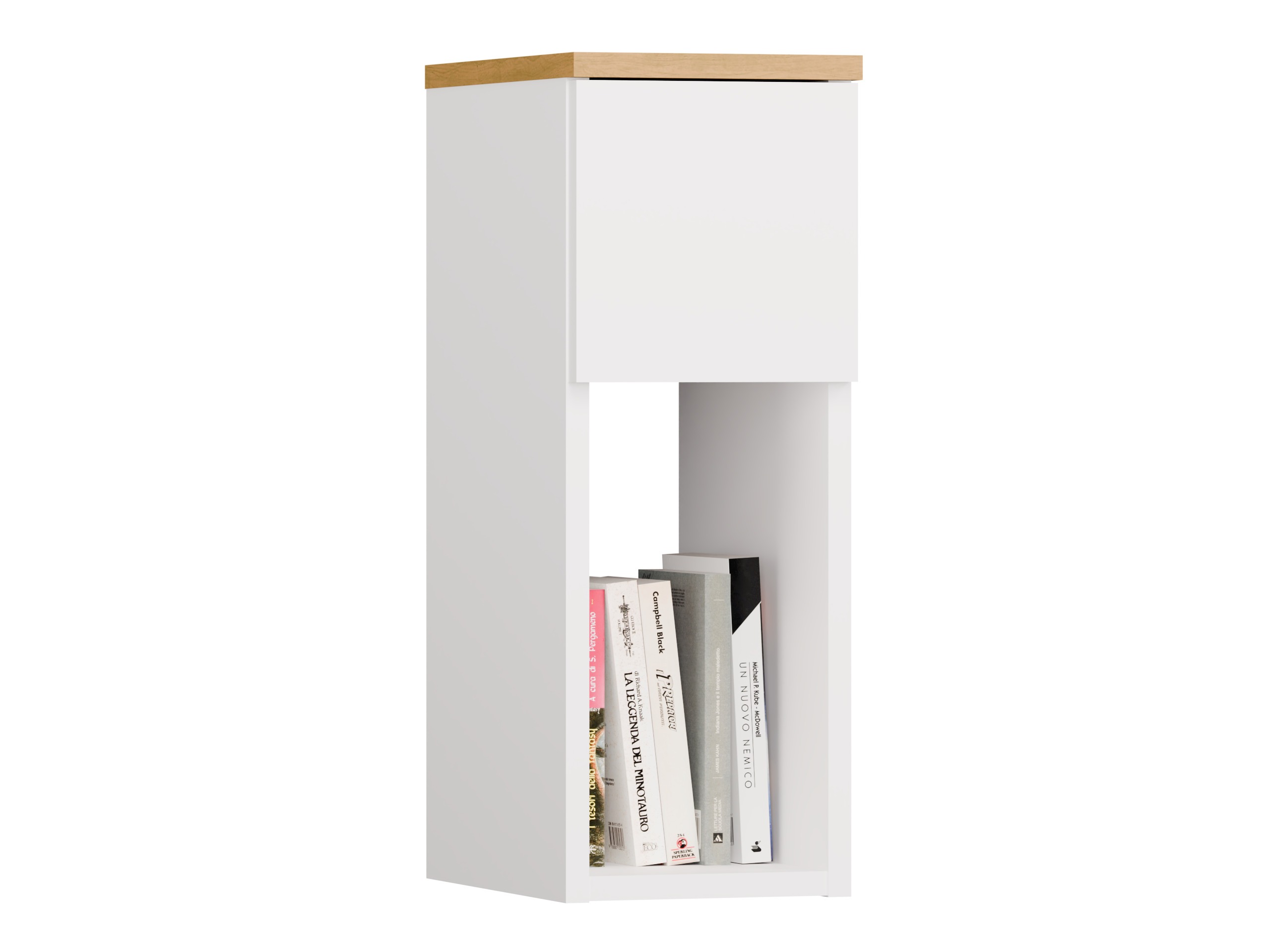 Table de chevet Mandeville 304 (Blanc + Chêne Artisan)