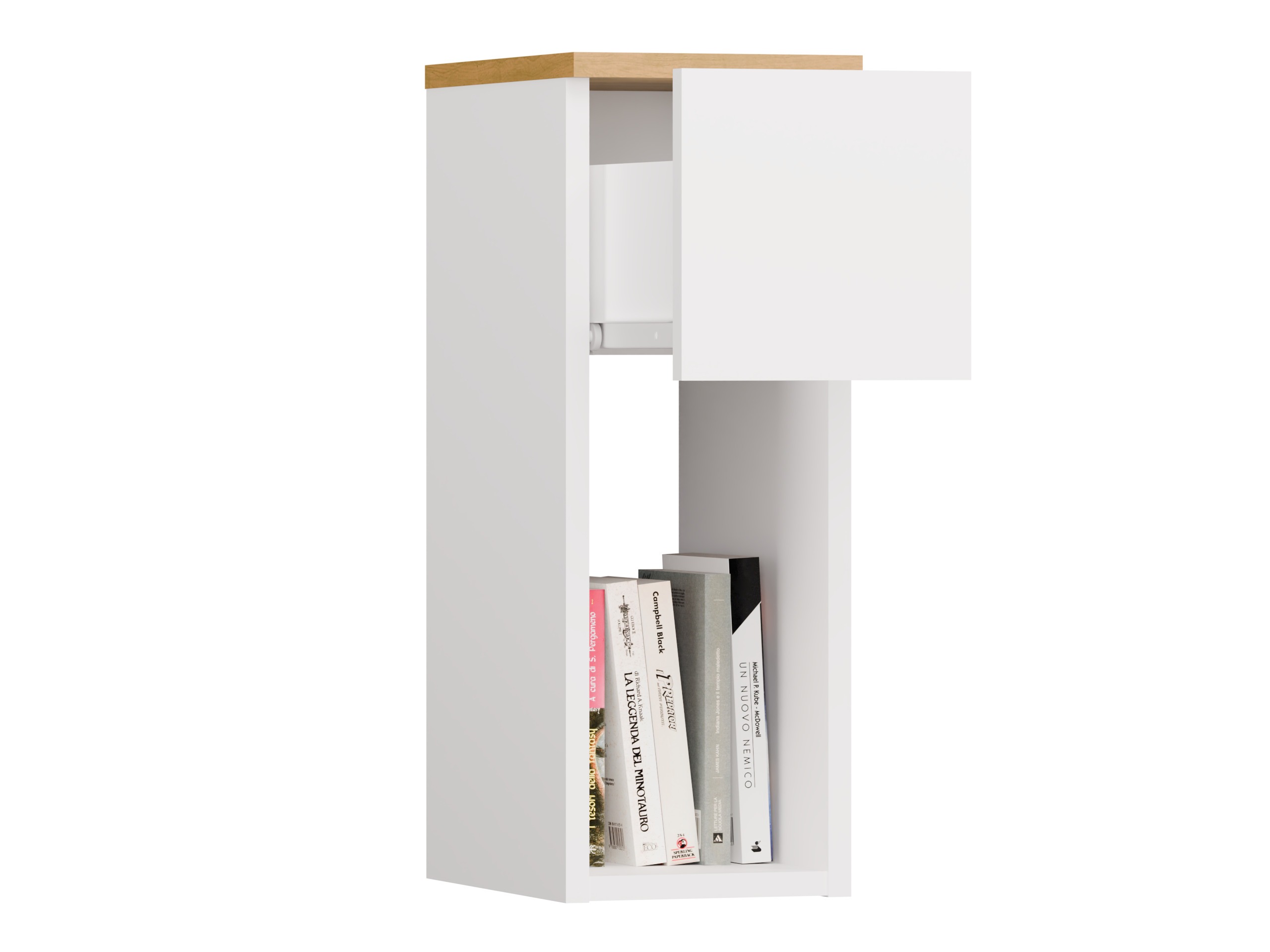 Table de chevet Mandeville 304 (Blanc + Chêne Artisan)