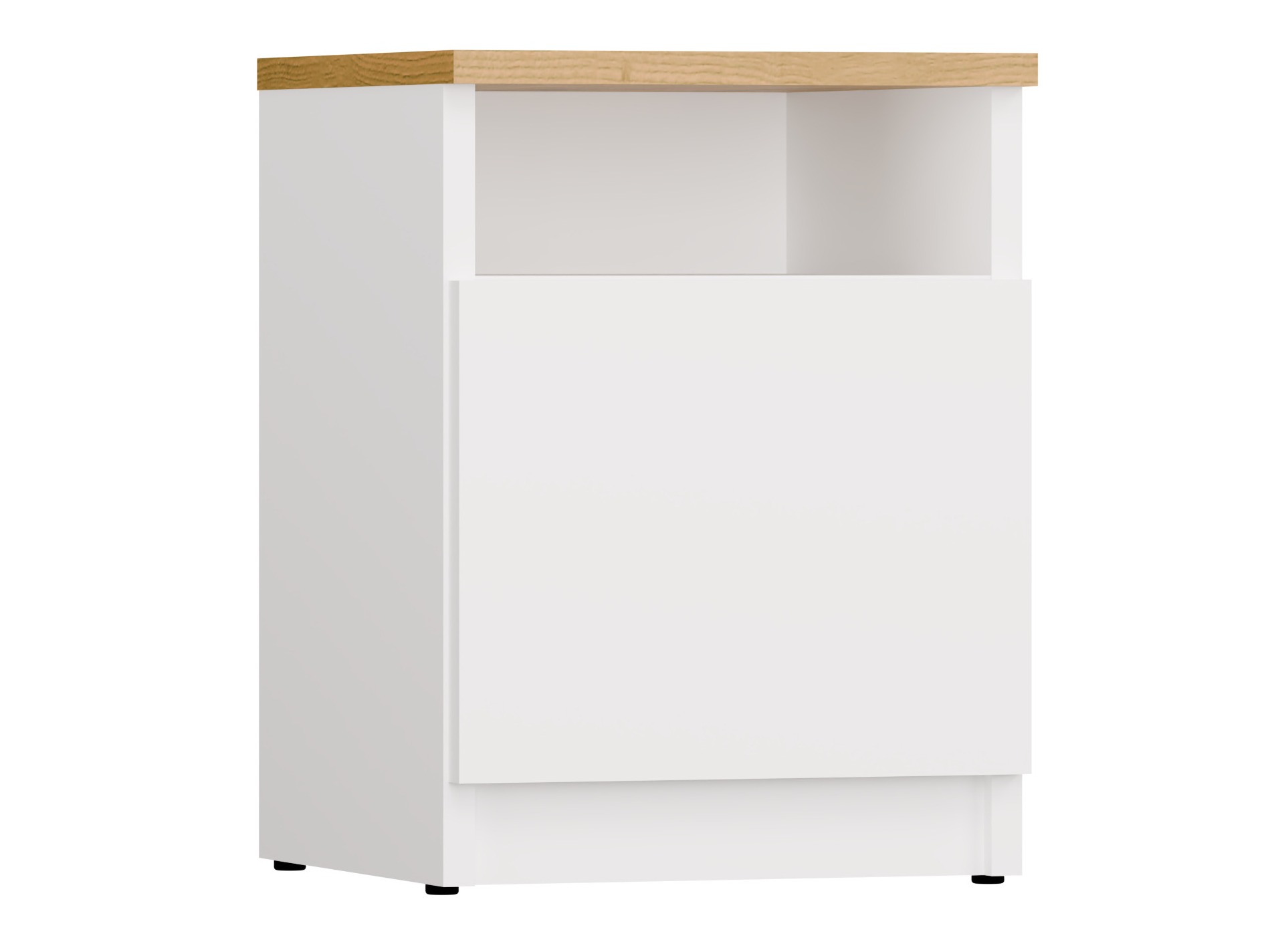 Table de chevet Mandeville 305 (Blanc + Chêne Artisan)