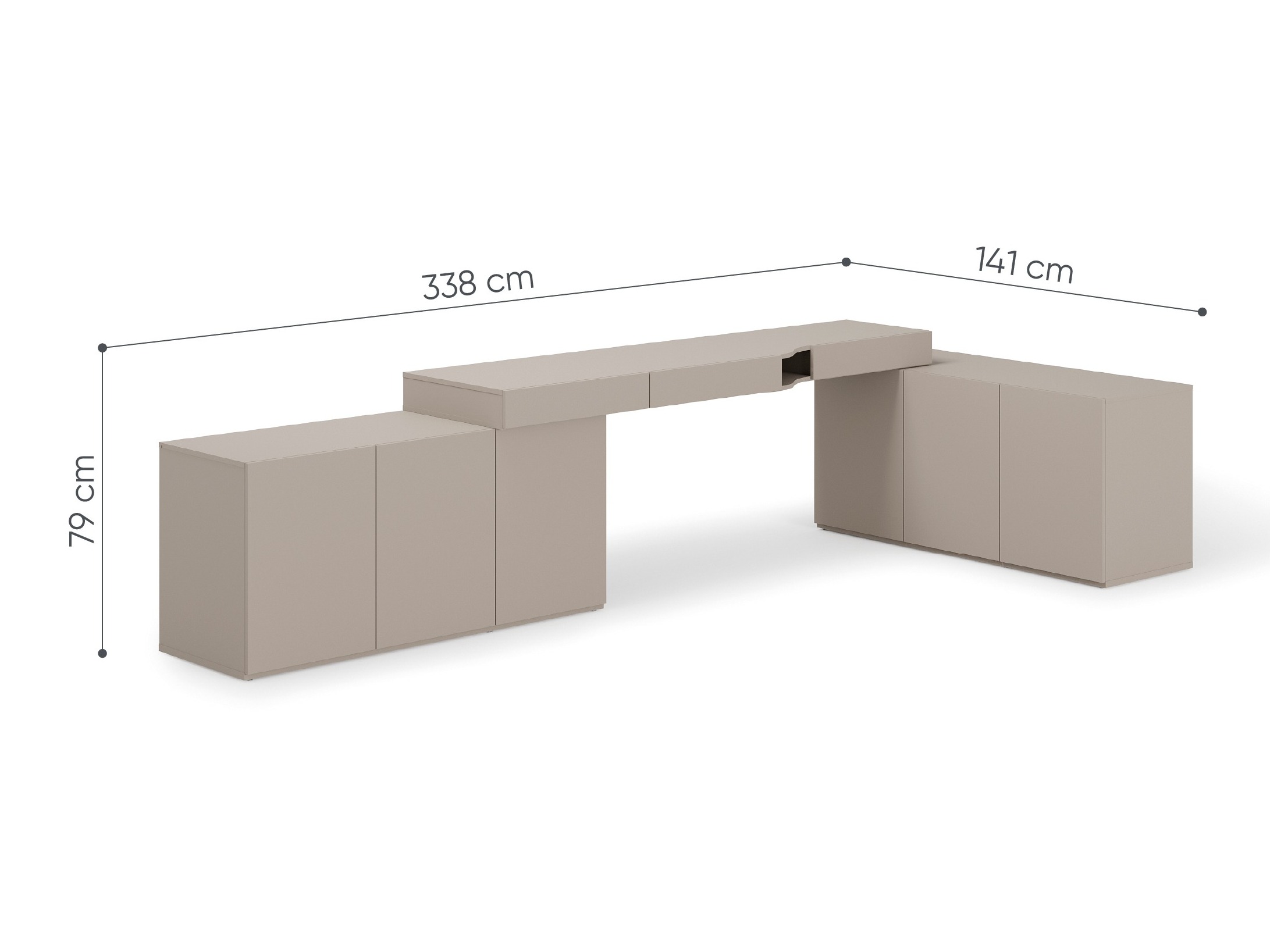 Bureau d'angle Evareve 115 (Gauche)