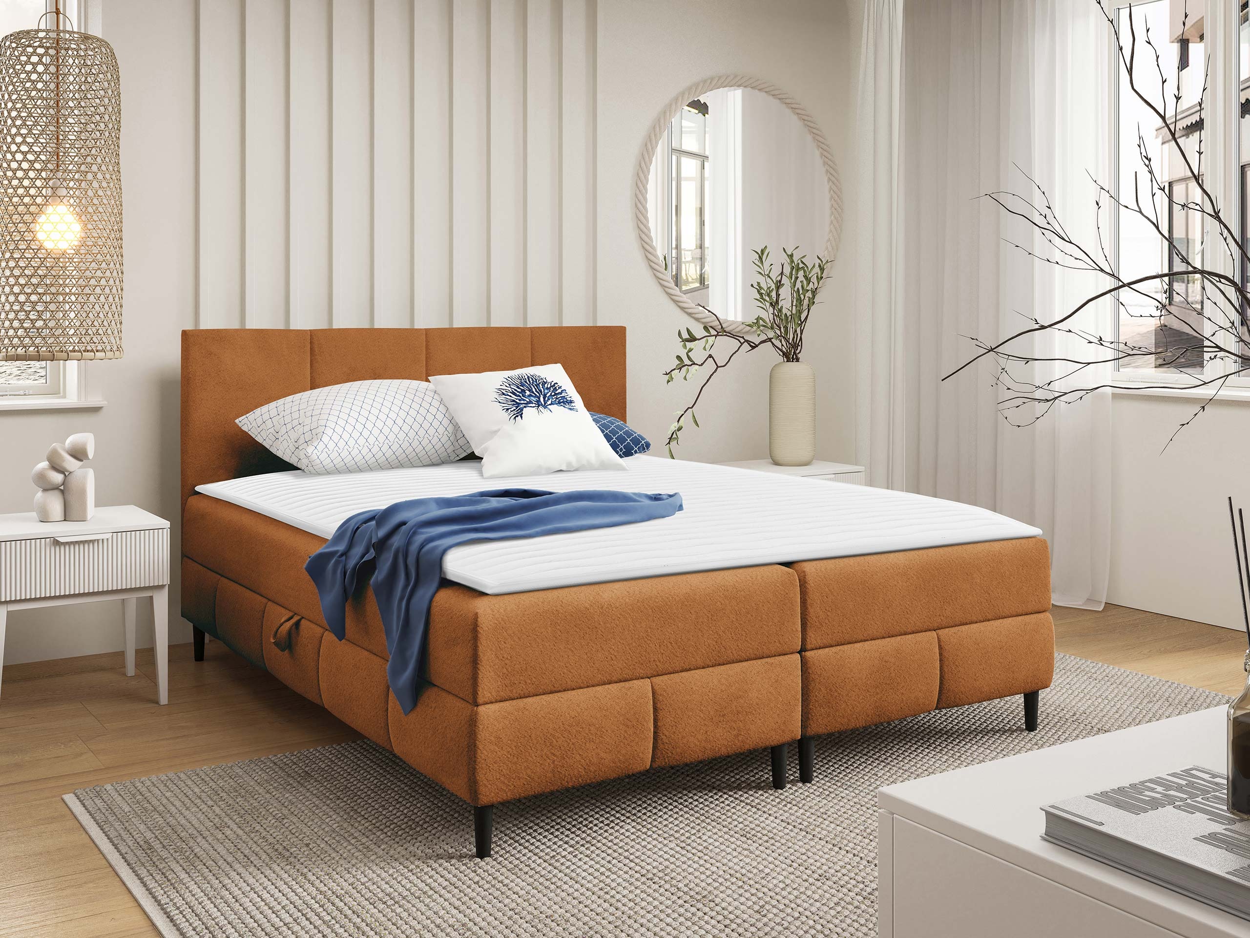 Lit boxspring Rivus I (Coral 35)