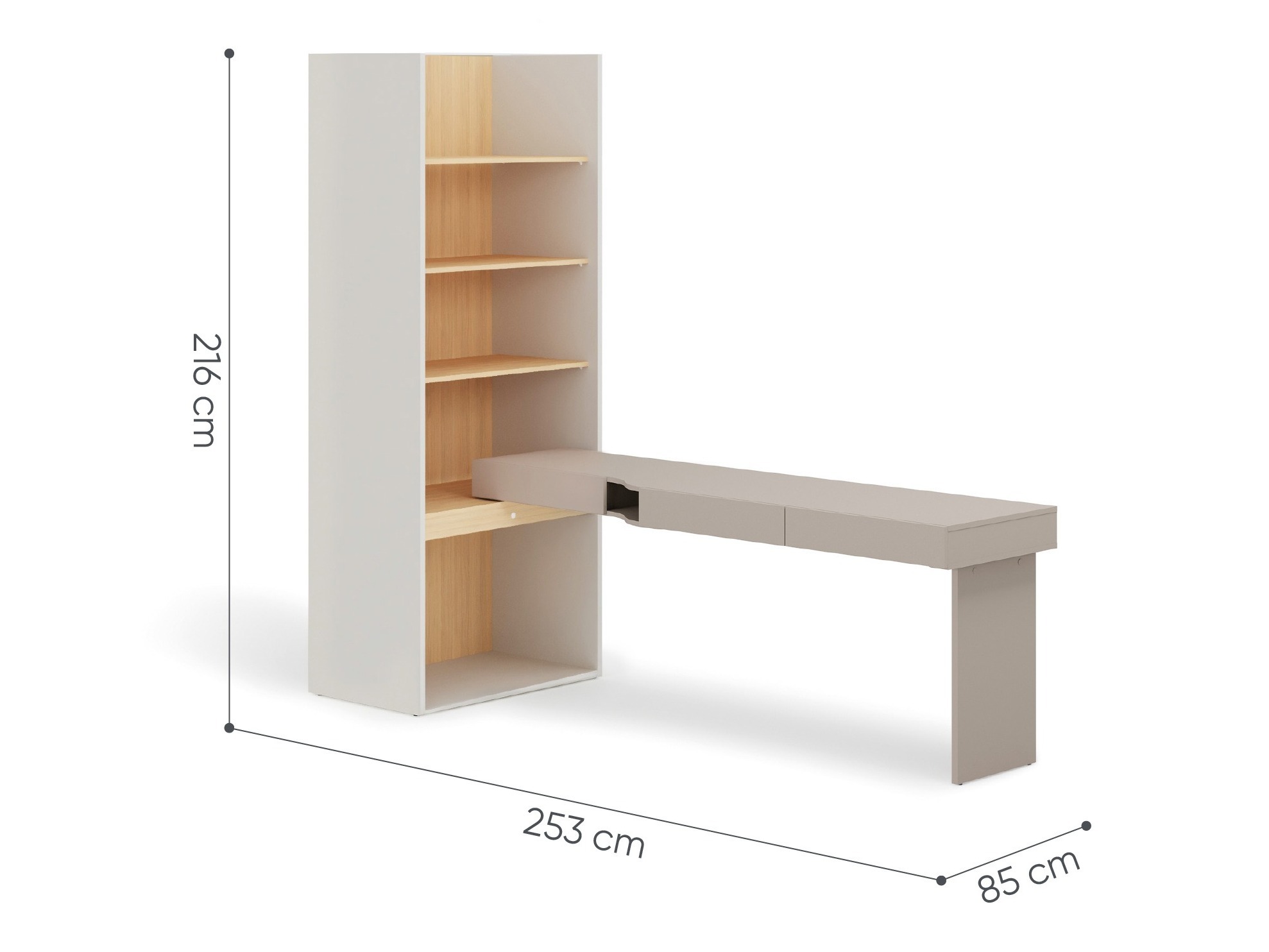 Ensemble de bureau à domicile Evareve 120 (Droit)