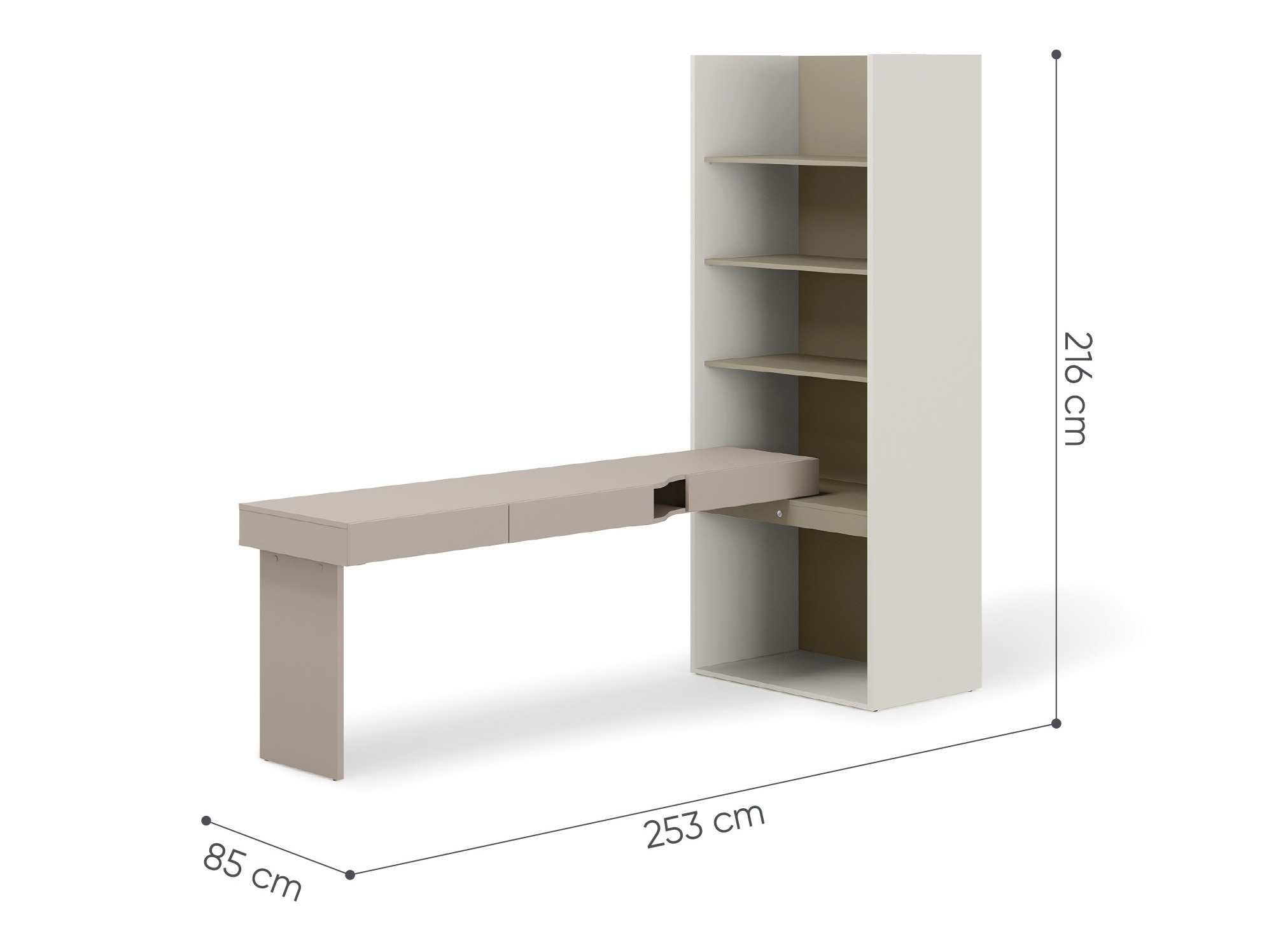Ensemble de bureau à domicile Evareve 120 (Gauche)