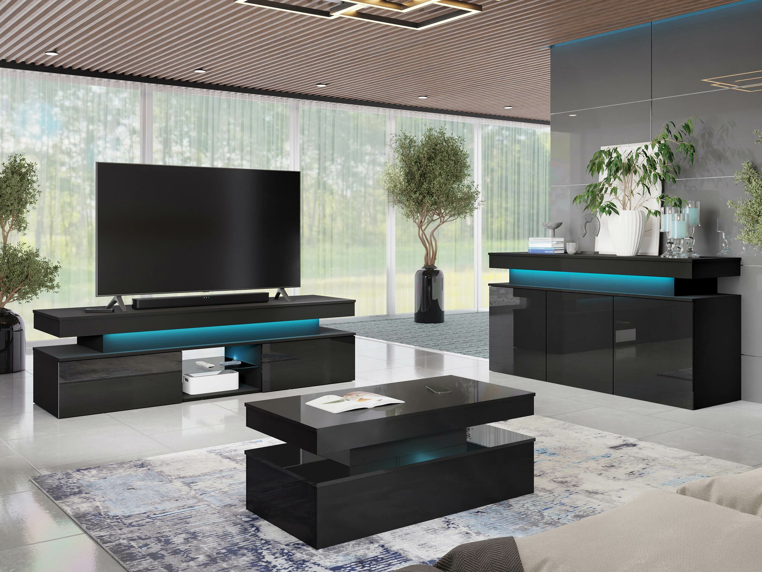 Buffet Monfero (Noir + Noir brillant)