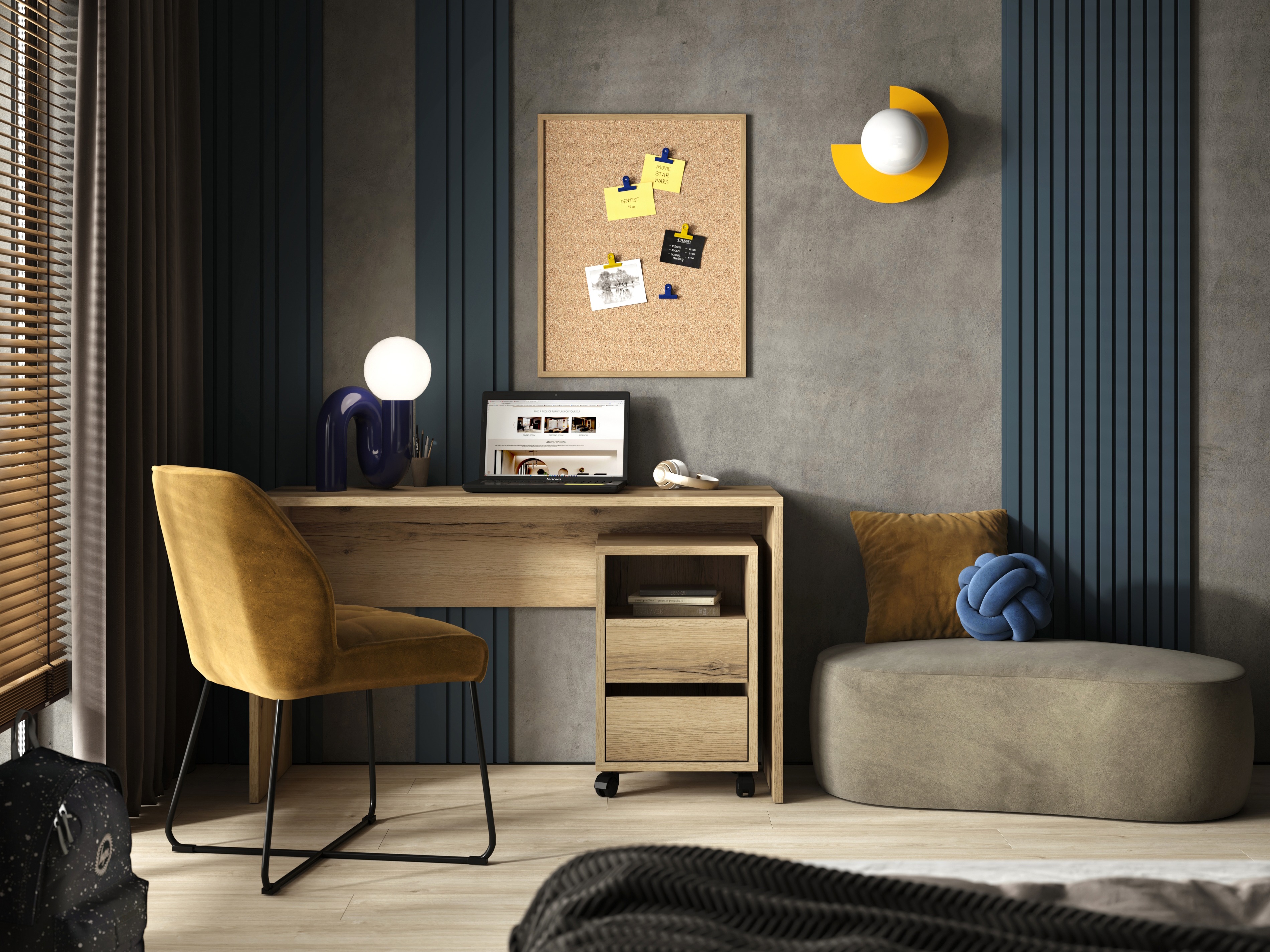 Bureau Austin 345 (Chêne clair)