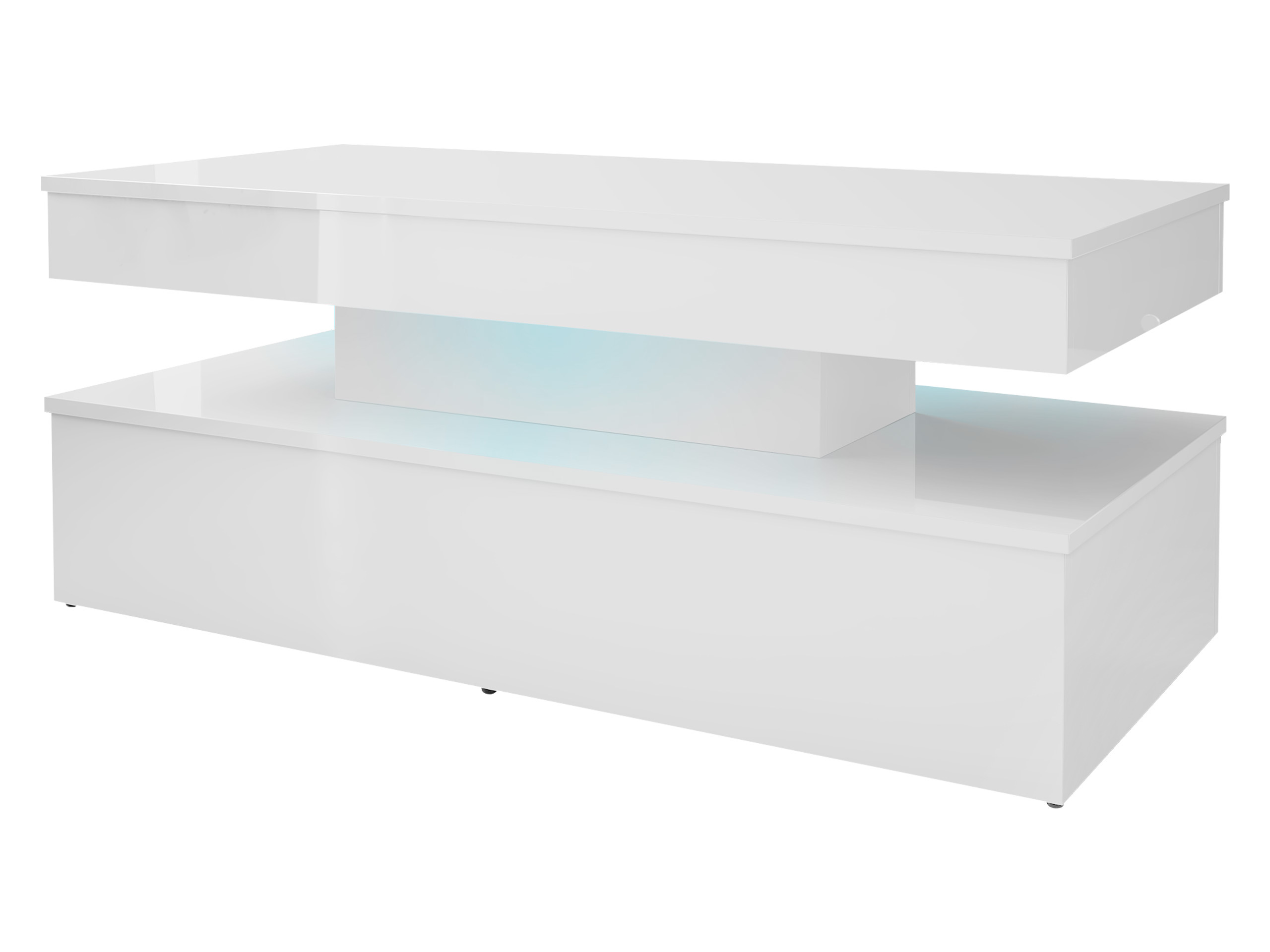 Table basse Monfero (Blanc + Blanc brillant)