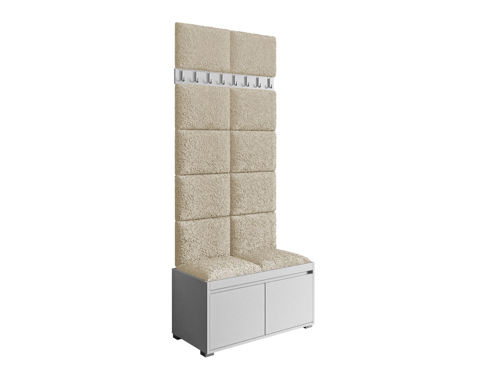 Meuble d'entrée Comfivo Pinus IV (Blanc + Abriamo 03)