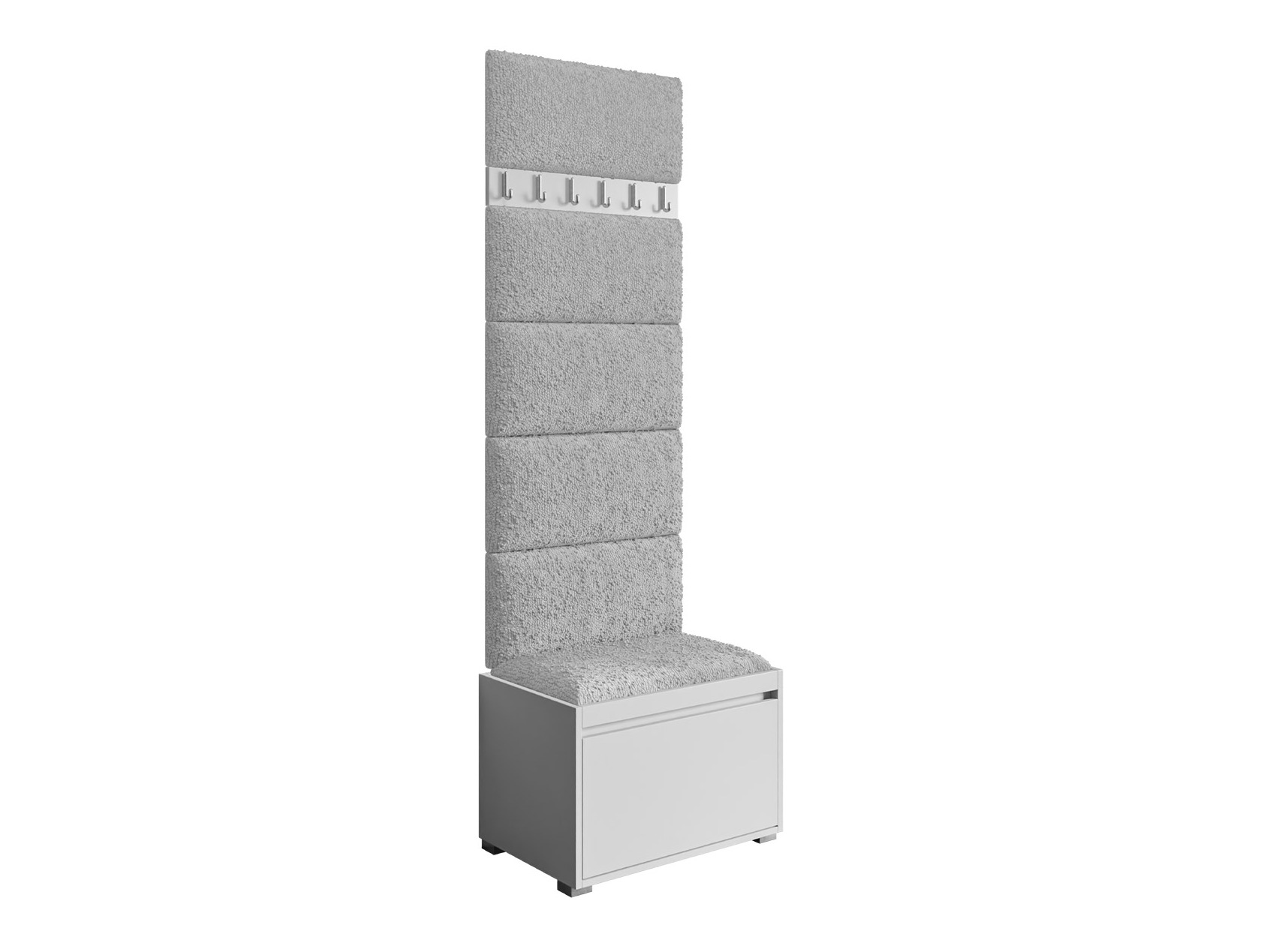 Meuble d'entrée Comfivo Pinus V (Blanc + Abriamo 06)
