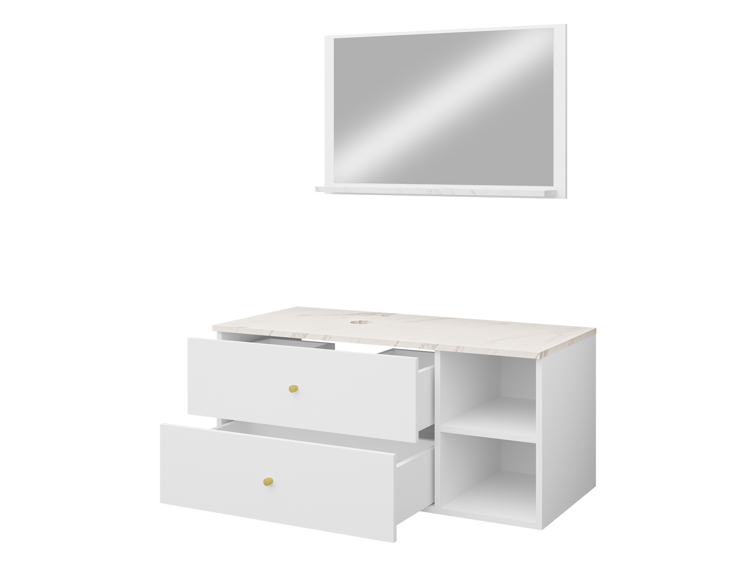 Ensemble de salle de bain Ophruvi 100 (Brun clair)