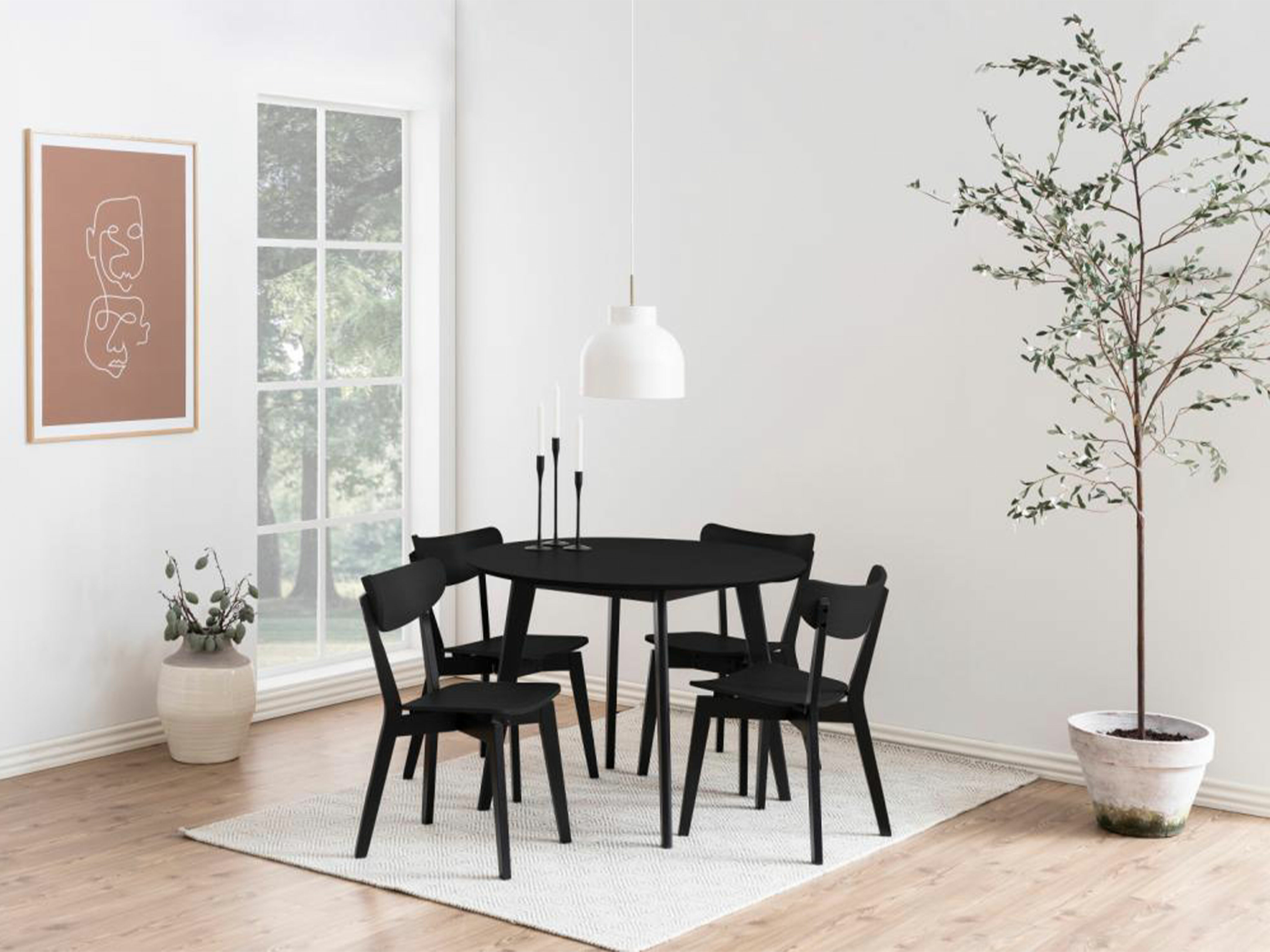 Chaise Norsica 319 (Chêne noir + Noir)