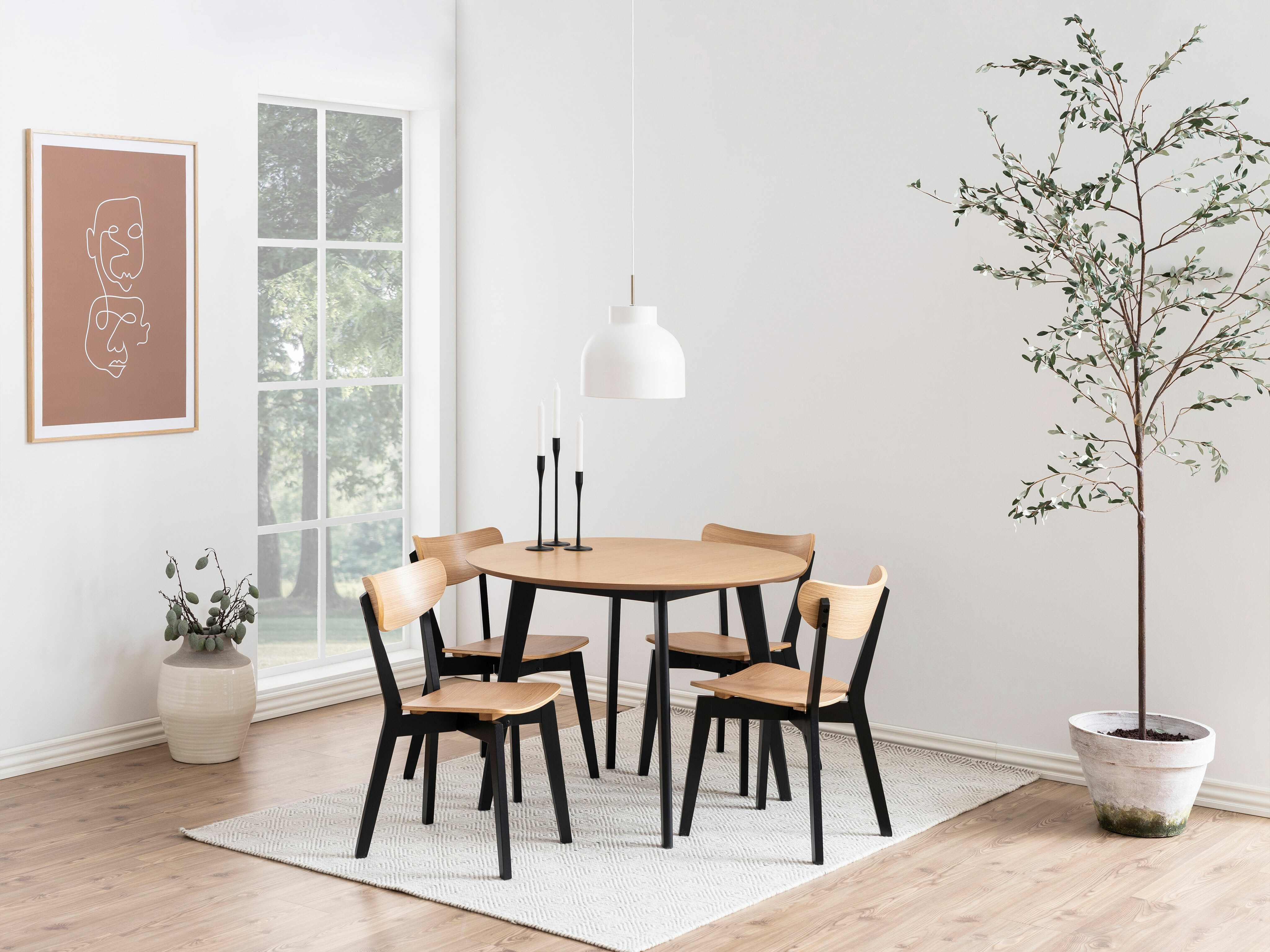 Chaise Norsica 319 (Chêne + Noir)