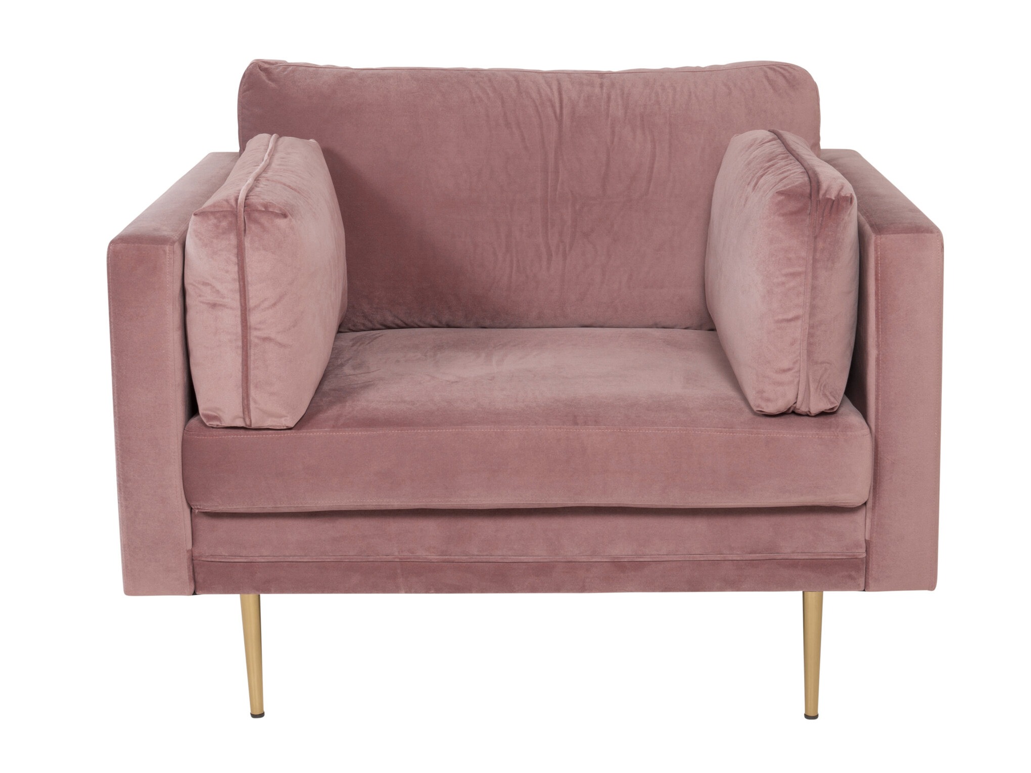 Fauteuil Dallas 100 (Rose Dusty + Marron)