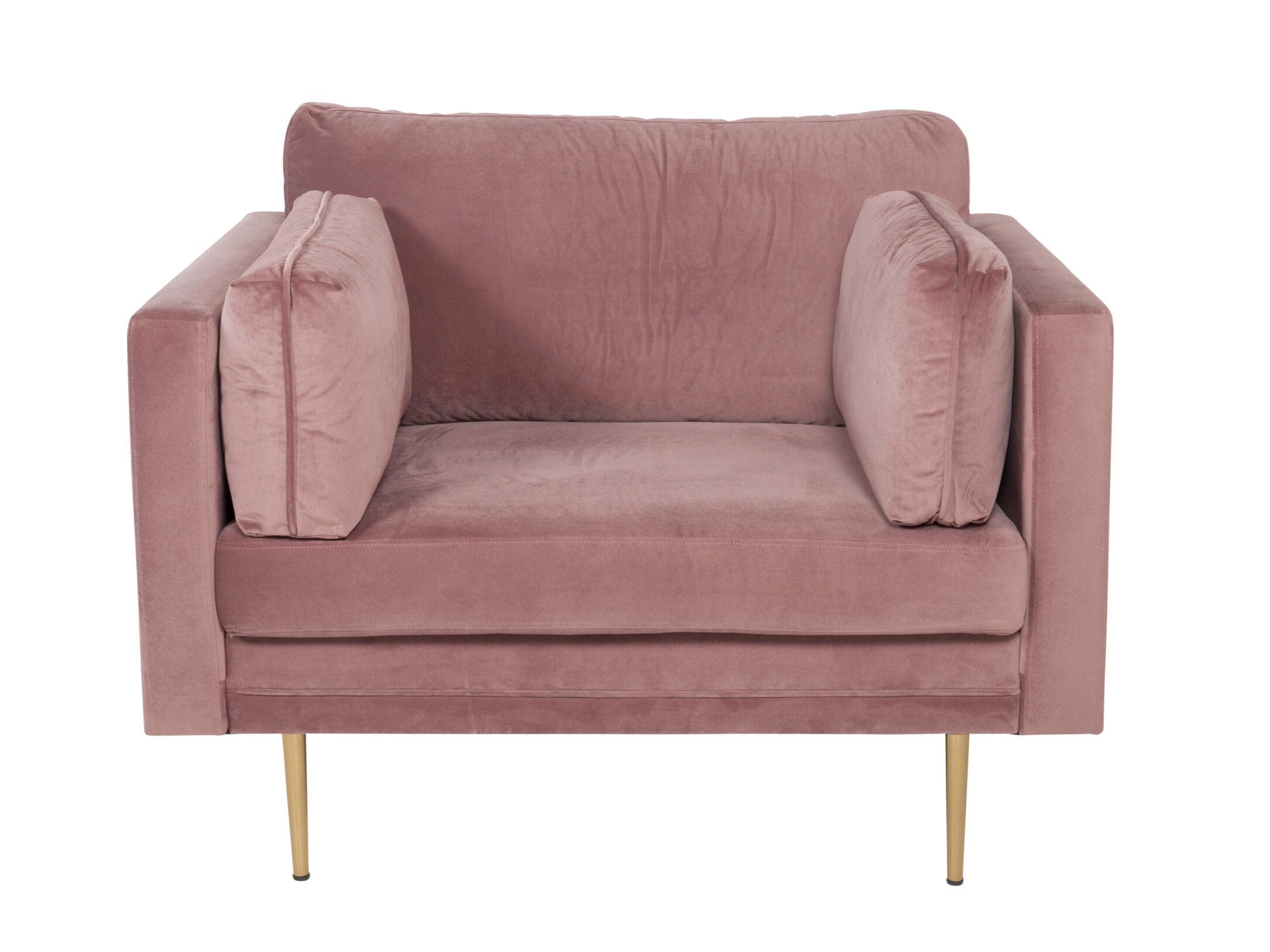 Fauteuil Dallas 100 (Rose Dusty + Marron)