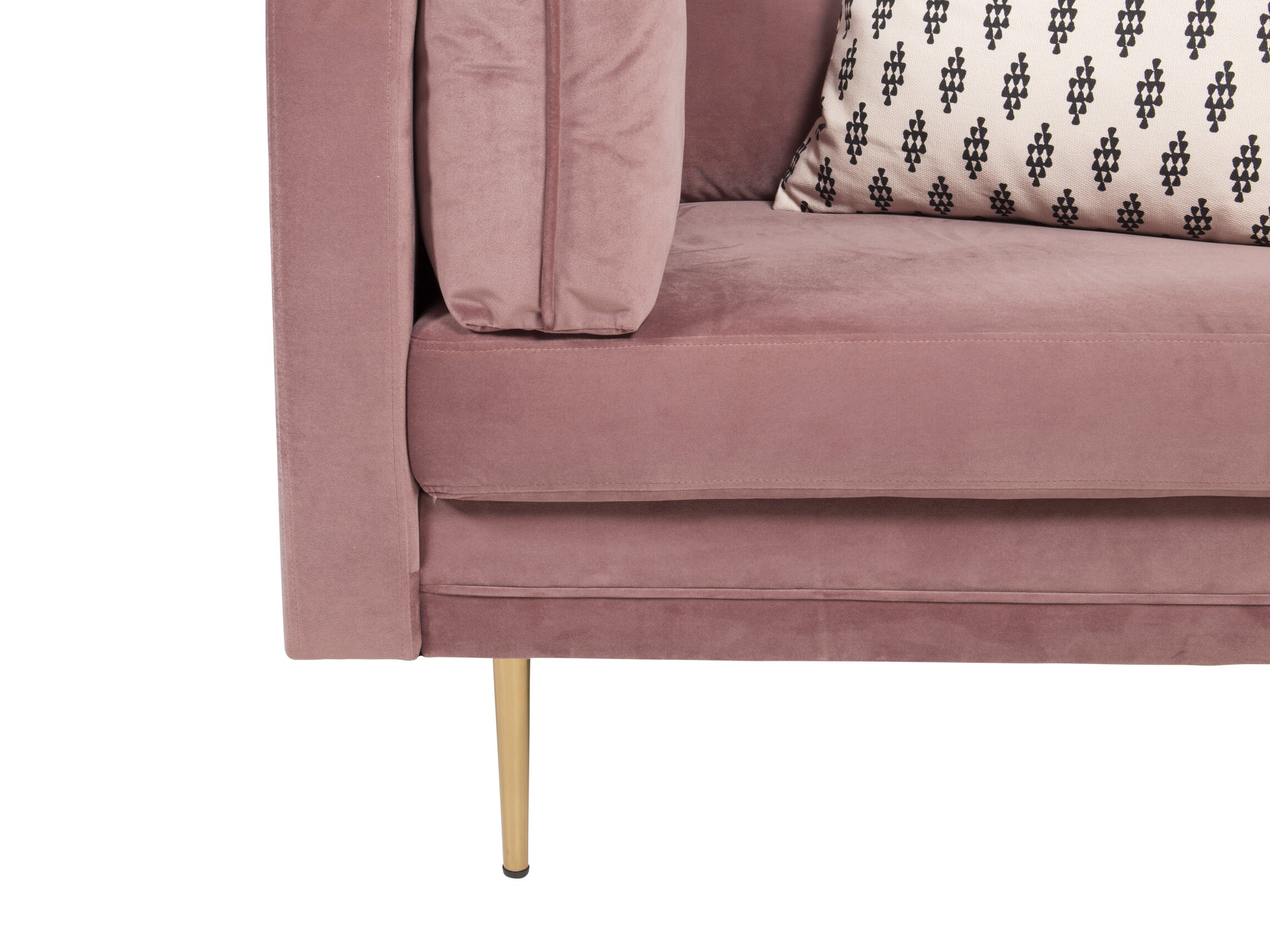 Fauteuil Dallas 100 (Rose Dusty + Marron)