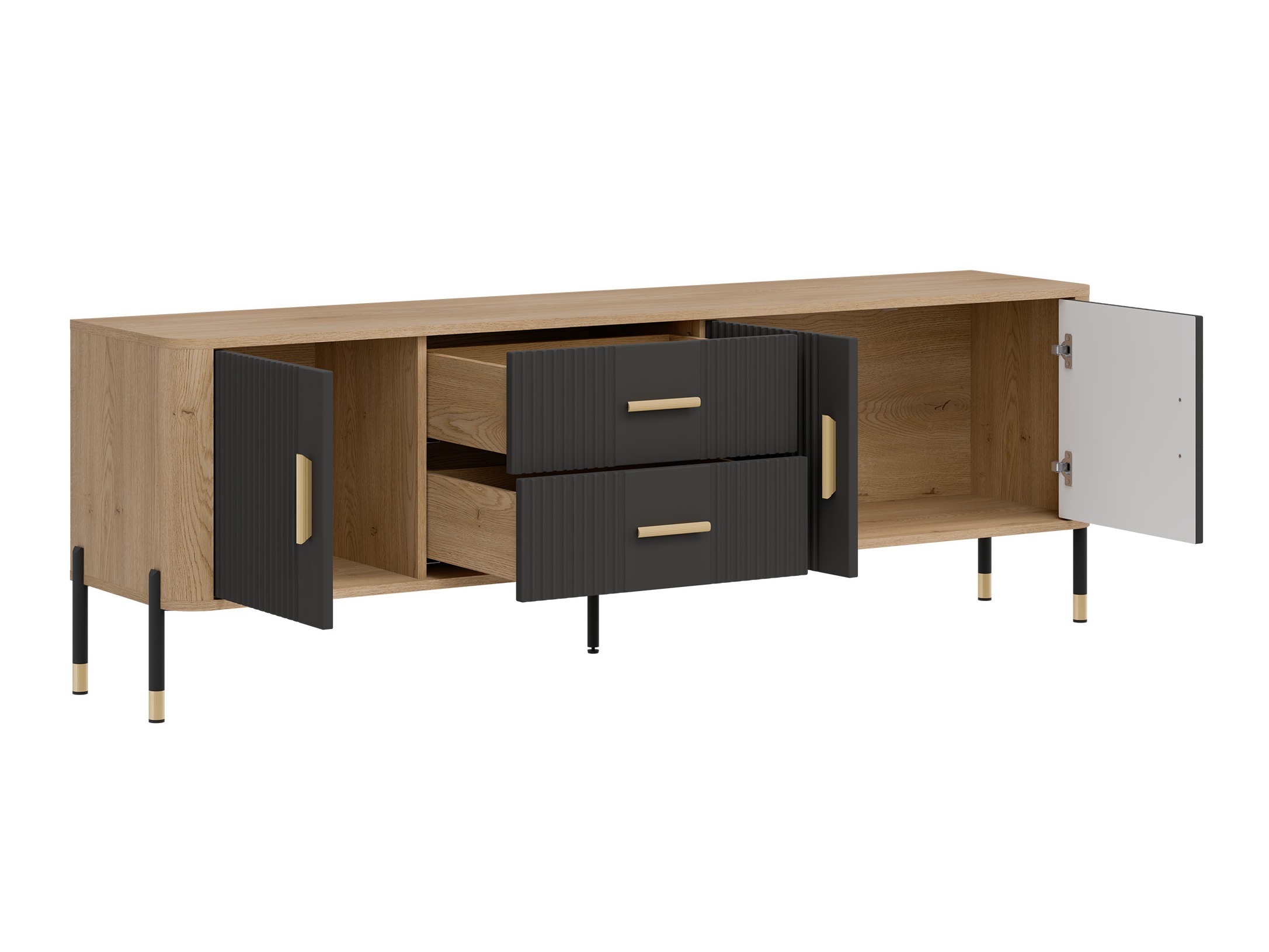 Meuble TV Flosora 105 (Anthracite)