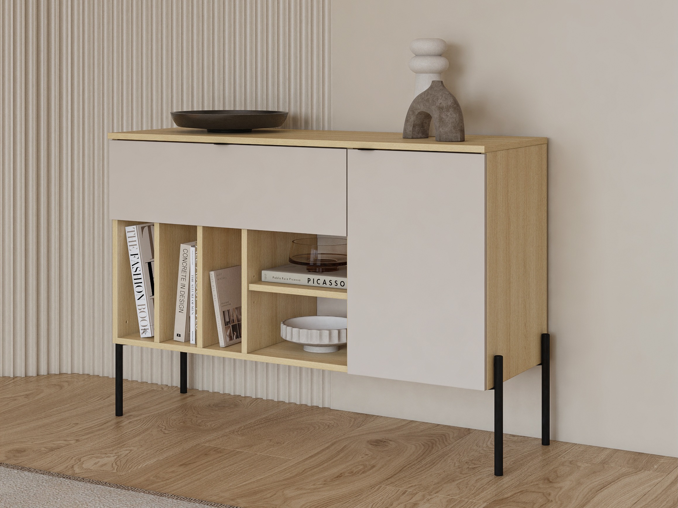 Commode Levtenu 112 (Chêne + Cachemire)