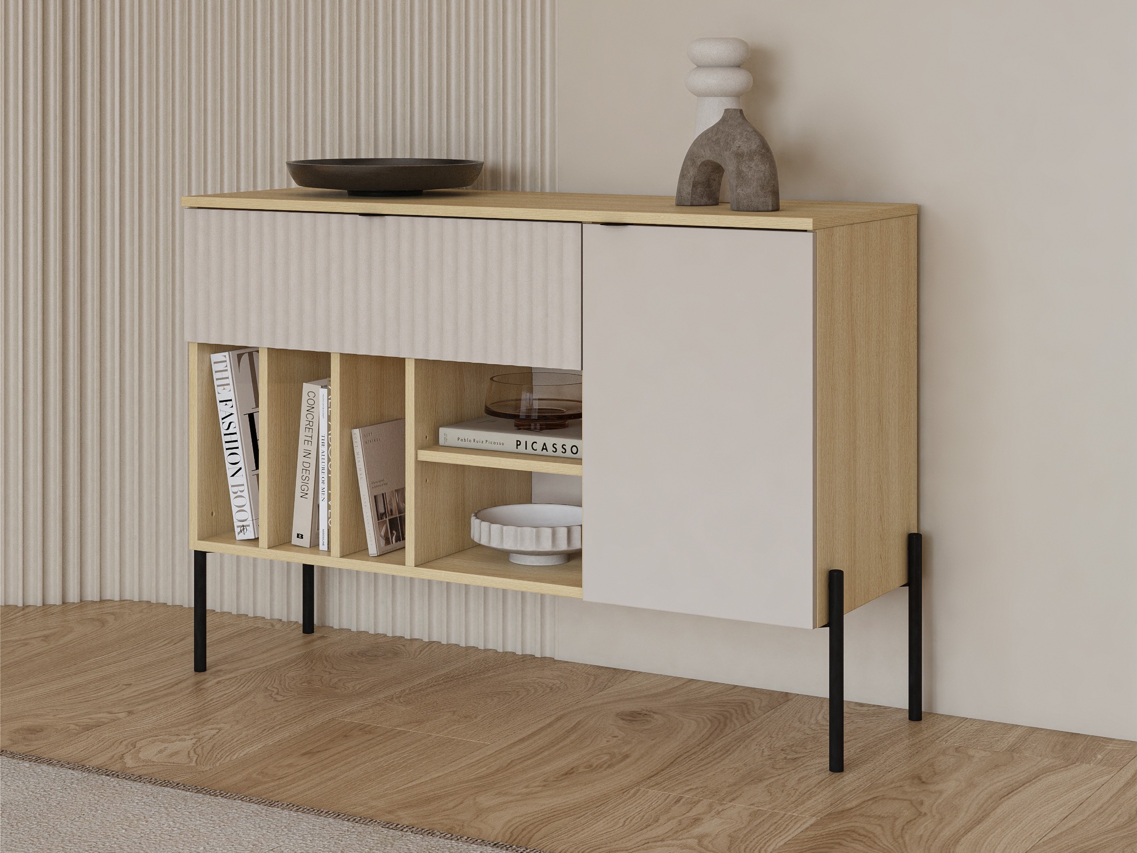 Commode Levtenu 113 (Chêne + Cachemire)