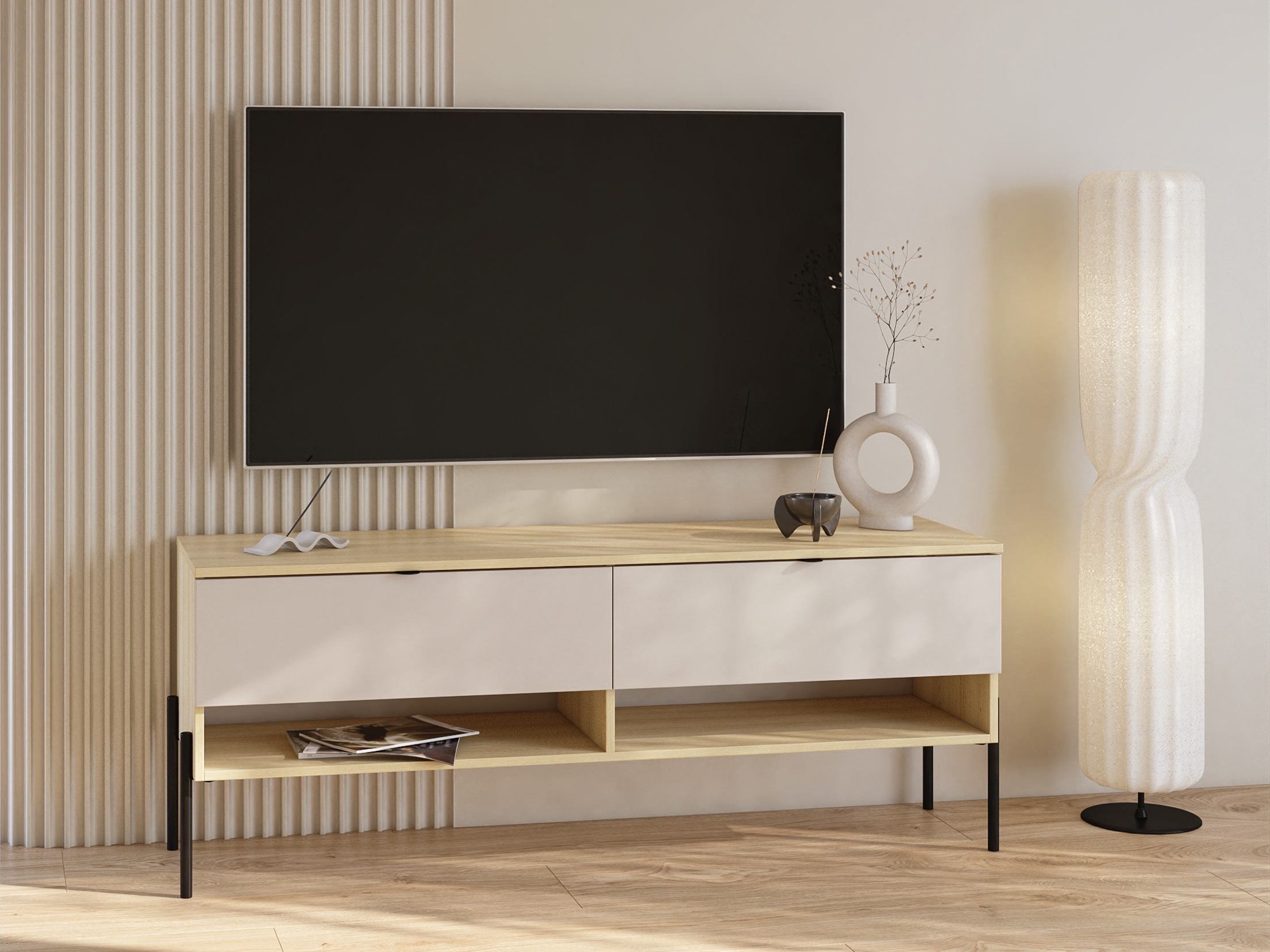 Meuble TV Levtenu 108 (Chêne + Cachemire)