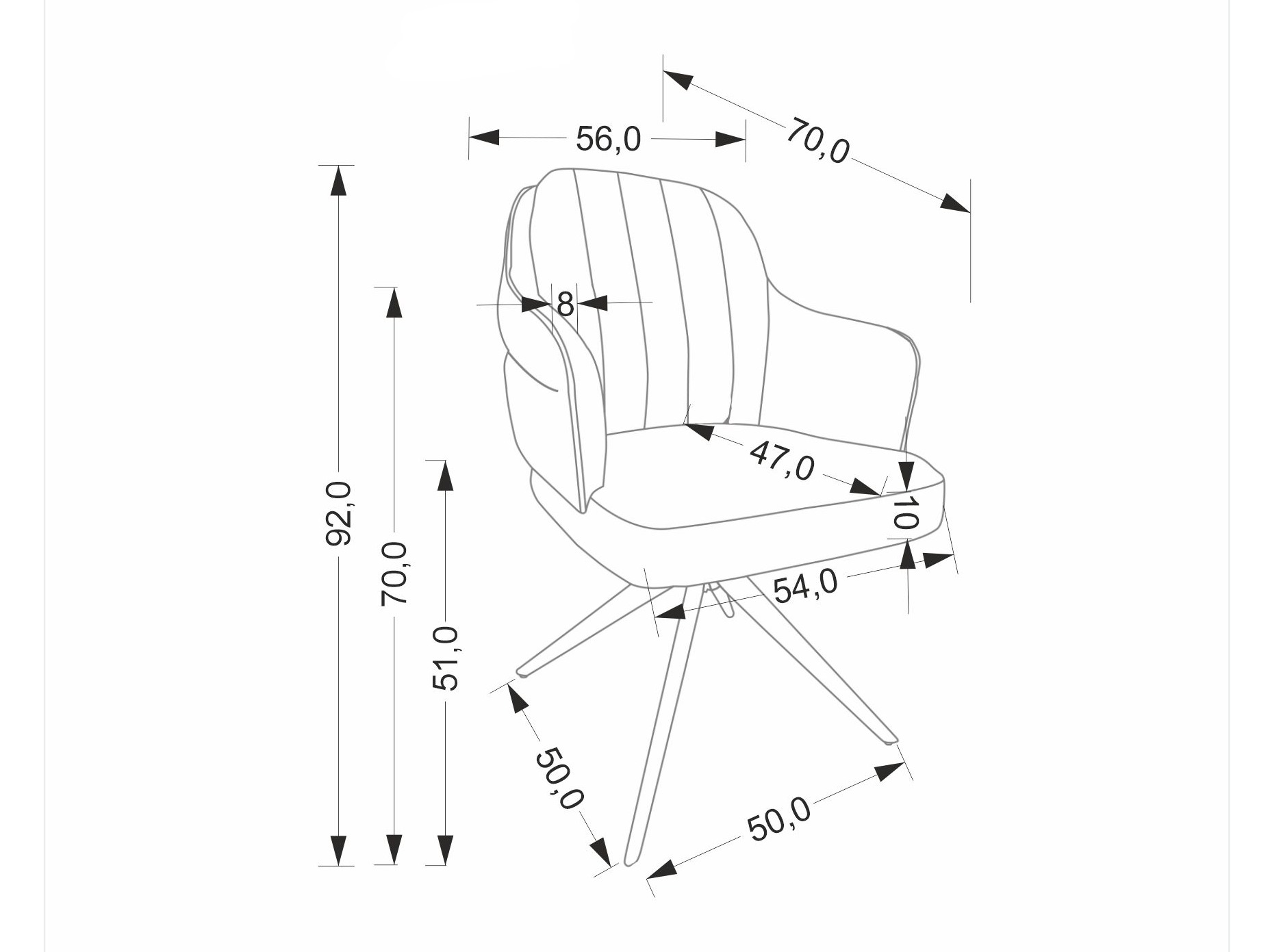 Chaise Houston 2019 (Cannelle)