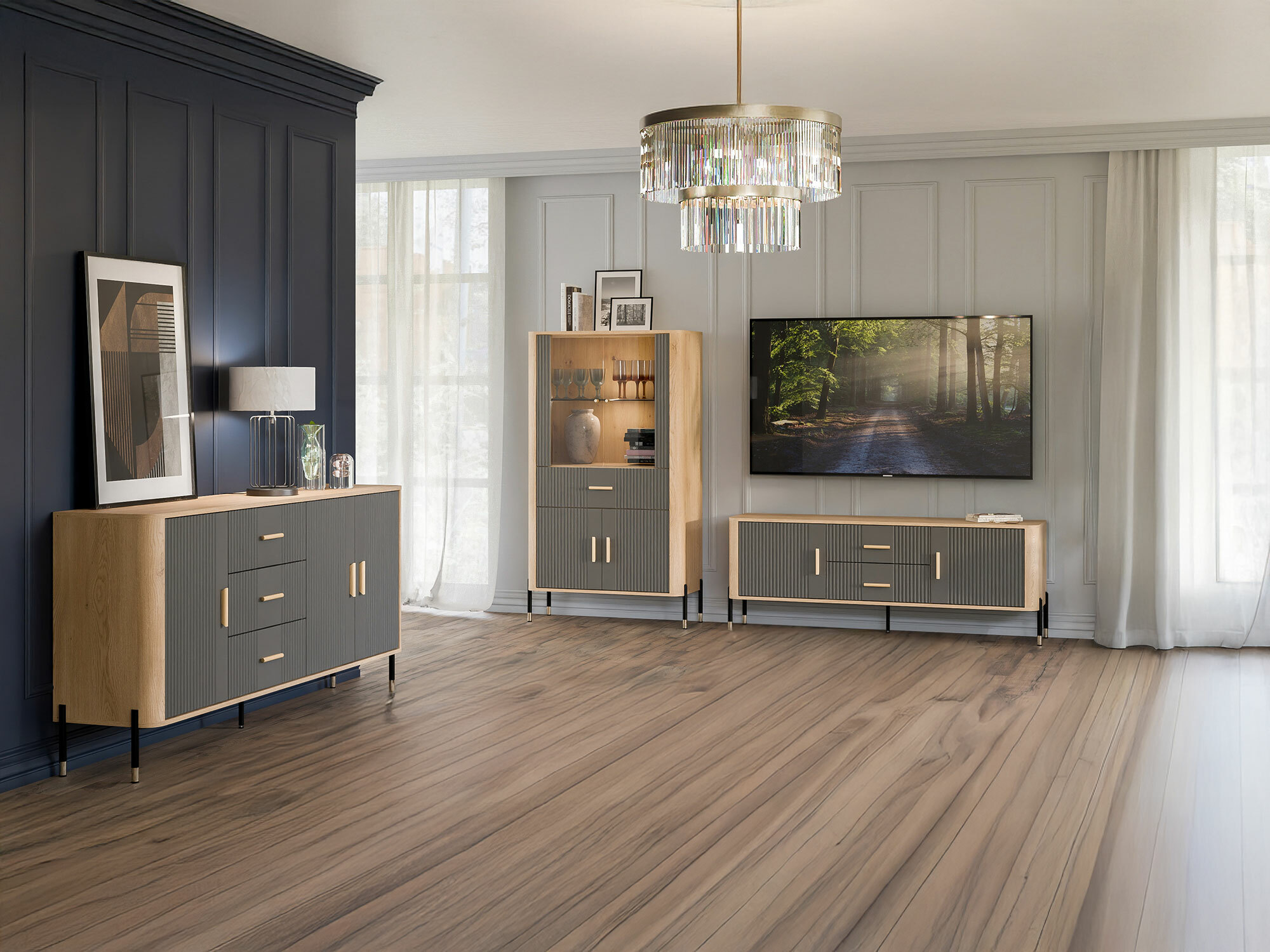 Commode Flosora 115 (Gris)