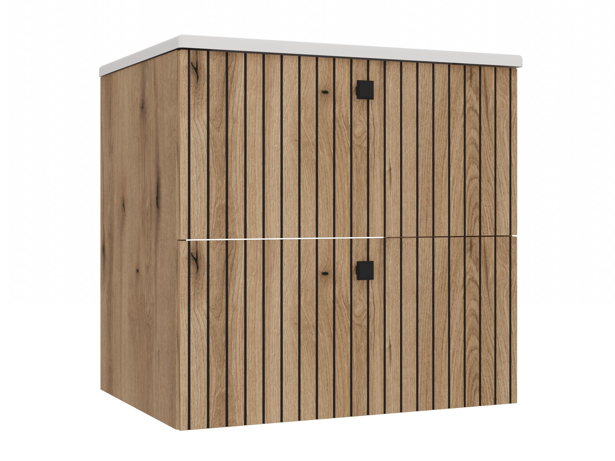 Armoire de salle de bains murale pour lavabo Mandeville 314 (Chêne)